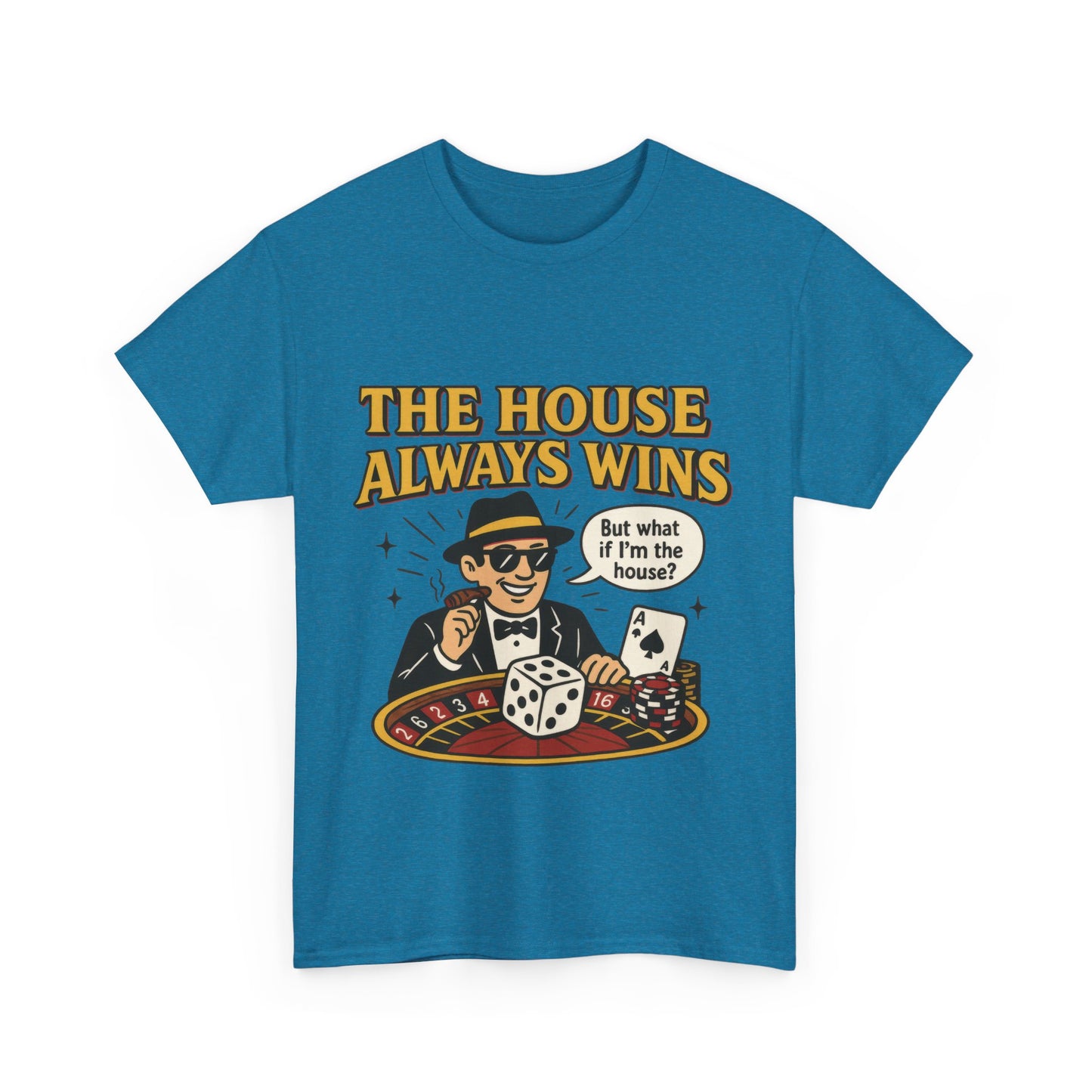 Vintage Casino Humor Unisex Tee, Funny Gambling Shirt, Gift for Gamblers, House Always Wins T-Shirt, Vegas Style Gift, Casino Quote Tee