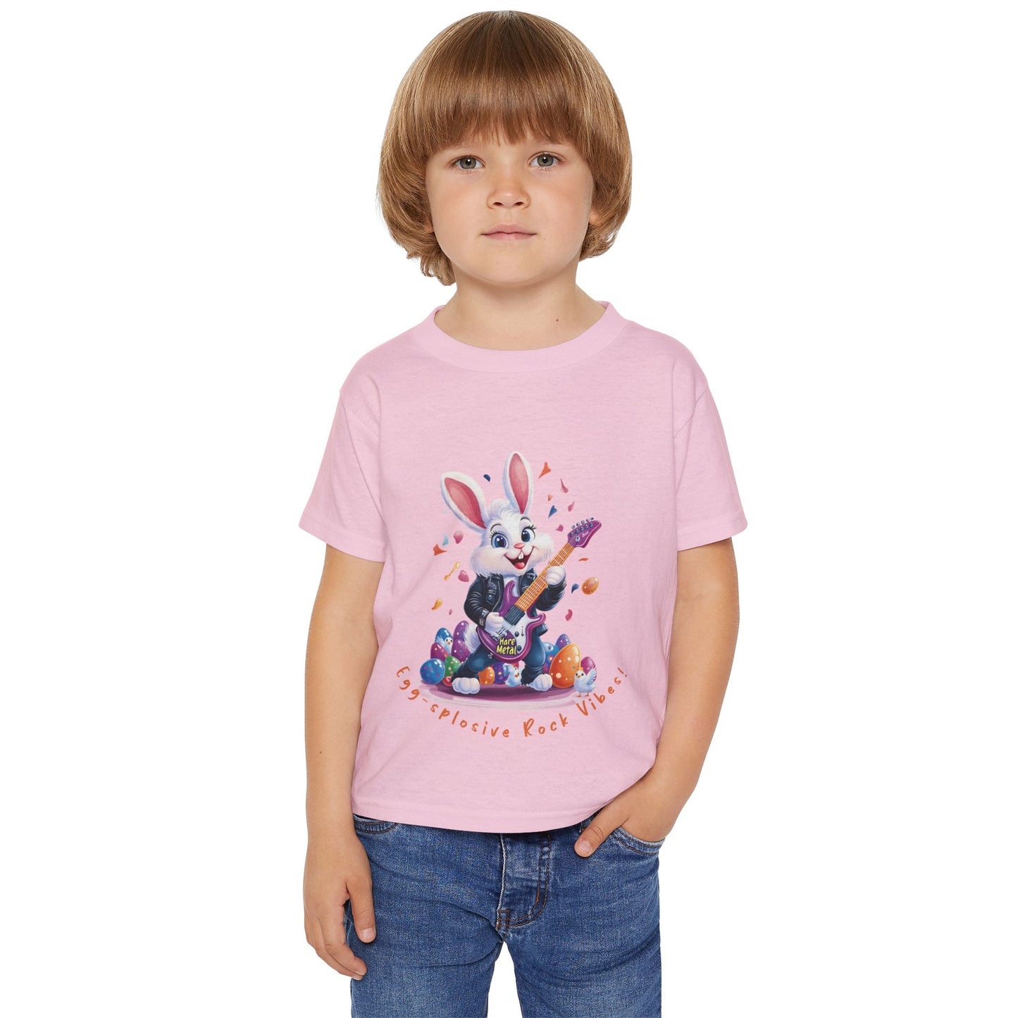 Rockin' Bunny Toddler T-Shirt: Fun Easter Apparel, Kids Rock Tee, Toddler Birthday Gift, Cute Bunny Design