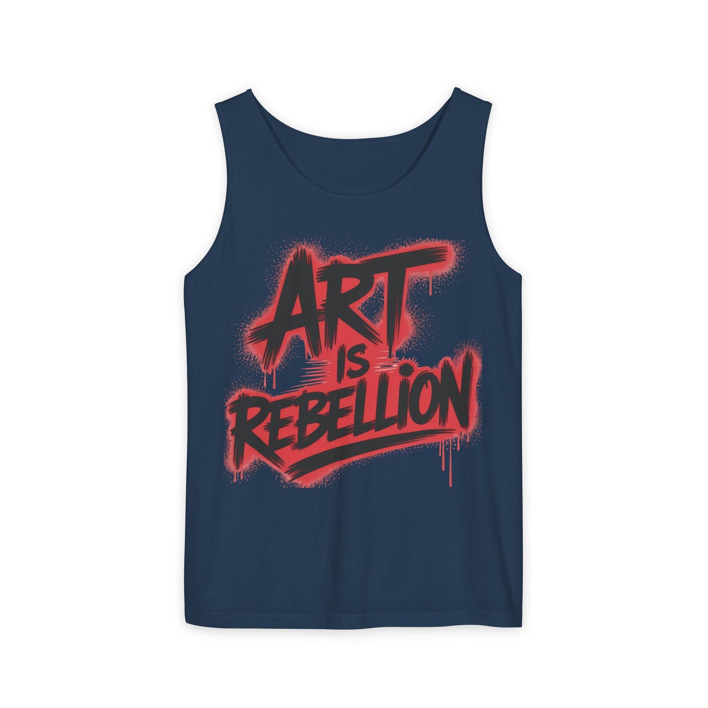 Men's Garment-Dyed Tank Top, Art Is Rebellion Men's Tank Top, Graffiti Street Art Muscle Shirt, Urban Rebellion Sleeveless Top