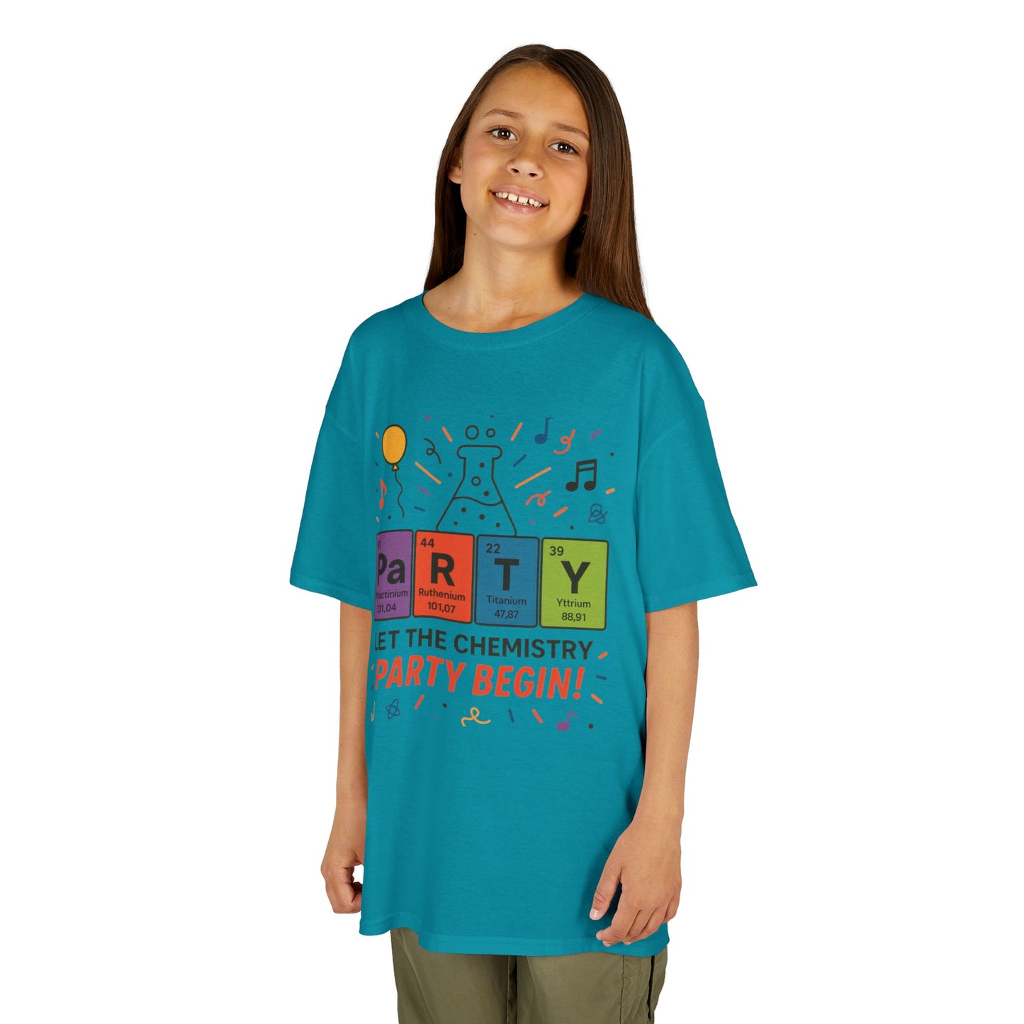 Kids' Chemistry Party T-Shirt, Periodic Table Tee, Funny Science Shirt for Boys & Girls, Science Tee, Unique Educational Apparel