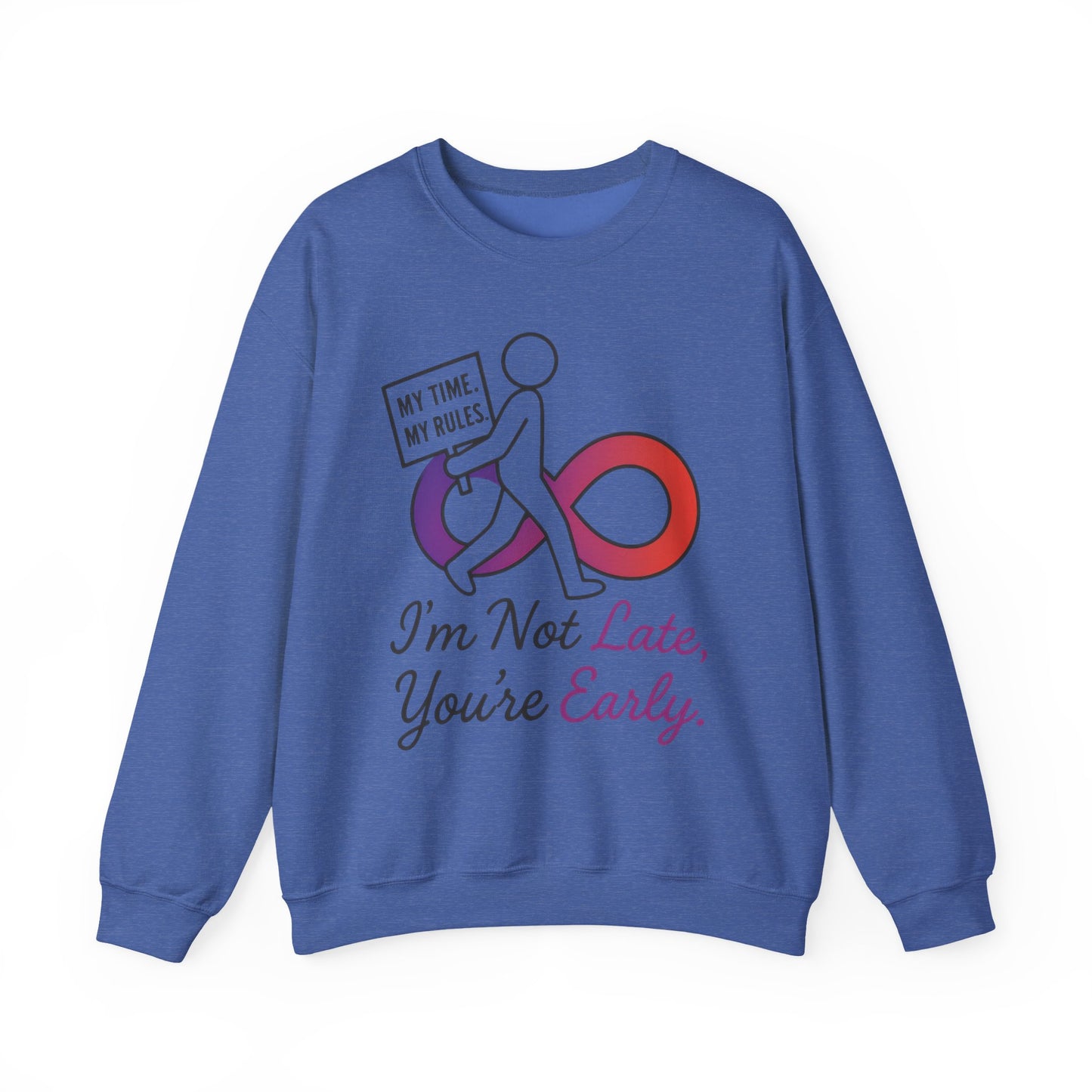 My Time, My Rules Funny Crewneck Sweatshirt, Womens Pullover, Gift for Her, Birthdays, Humor Clothing, Casual Style