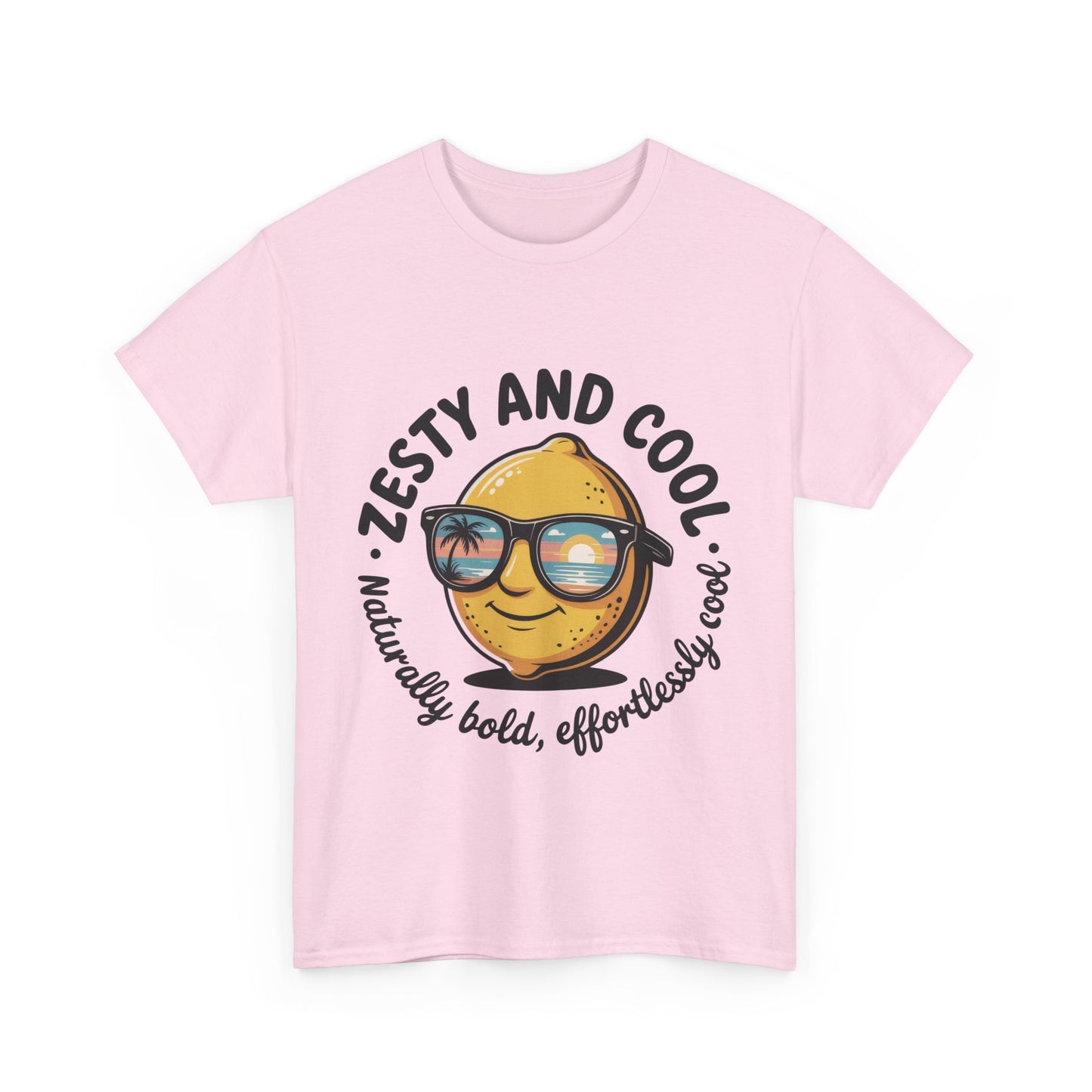 Zesty Lemon Tee, Womens Heavy Cotton T-Shirt, Funny Graphic Tee, Summer Apparel, Gift for Lemon Lovers, Casual Style, Funny Summer Tee