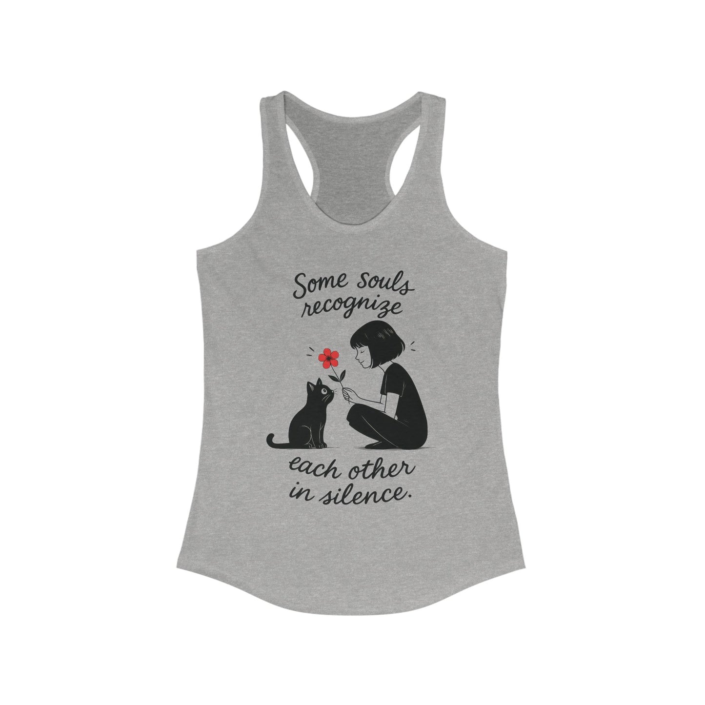 Soul Connection Women's Racerback Tank, Cat Lover Gift, Pet Memorial Shirt, Nature Lover Clothing, Inspirational Quote Top
