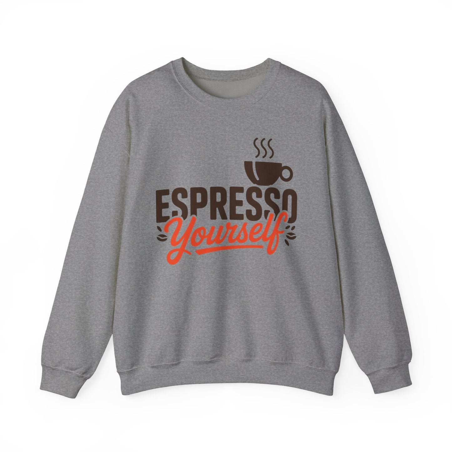Men's Heavy Blend™ Crewneck Sweatshirt, Espresso Yourself Sweatshirt, Funny Coffee Lover Mens Crewneck, Cafe Lover Gift