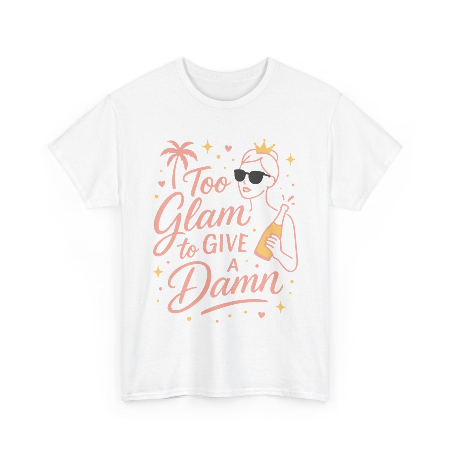 Too Glam to Give a Damn Bridal Party Shirt, Bachelorette Party Tee, Bridesmaid Wedding Tee, Hen Party Top, Bridal Shower, Bridesmaids Gift