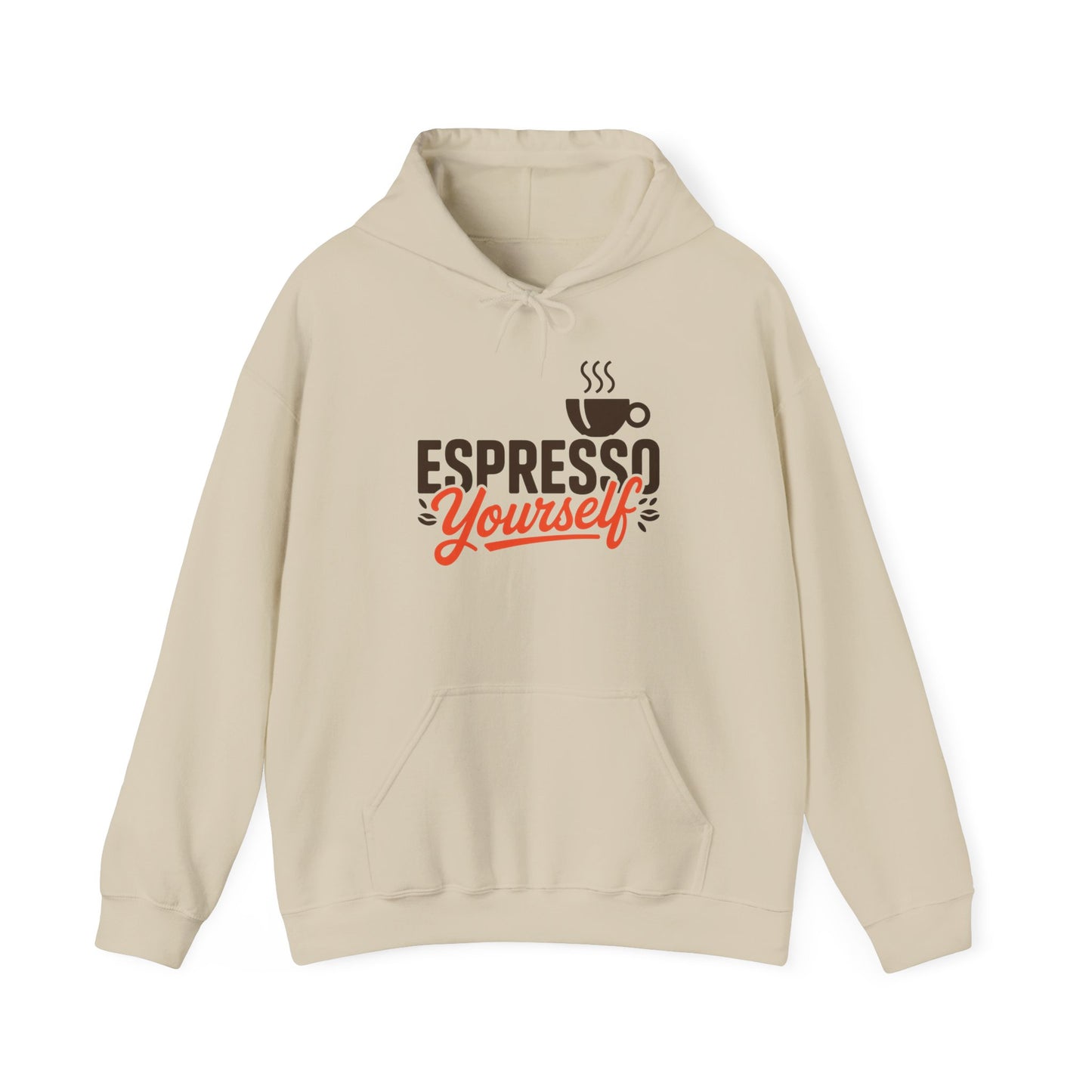 Men's Heavy Blend™ Hooded Sweatshirt, Espresso Yourself Mens Hoodie, Coffee Lover Funny Graphic Pullover