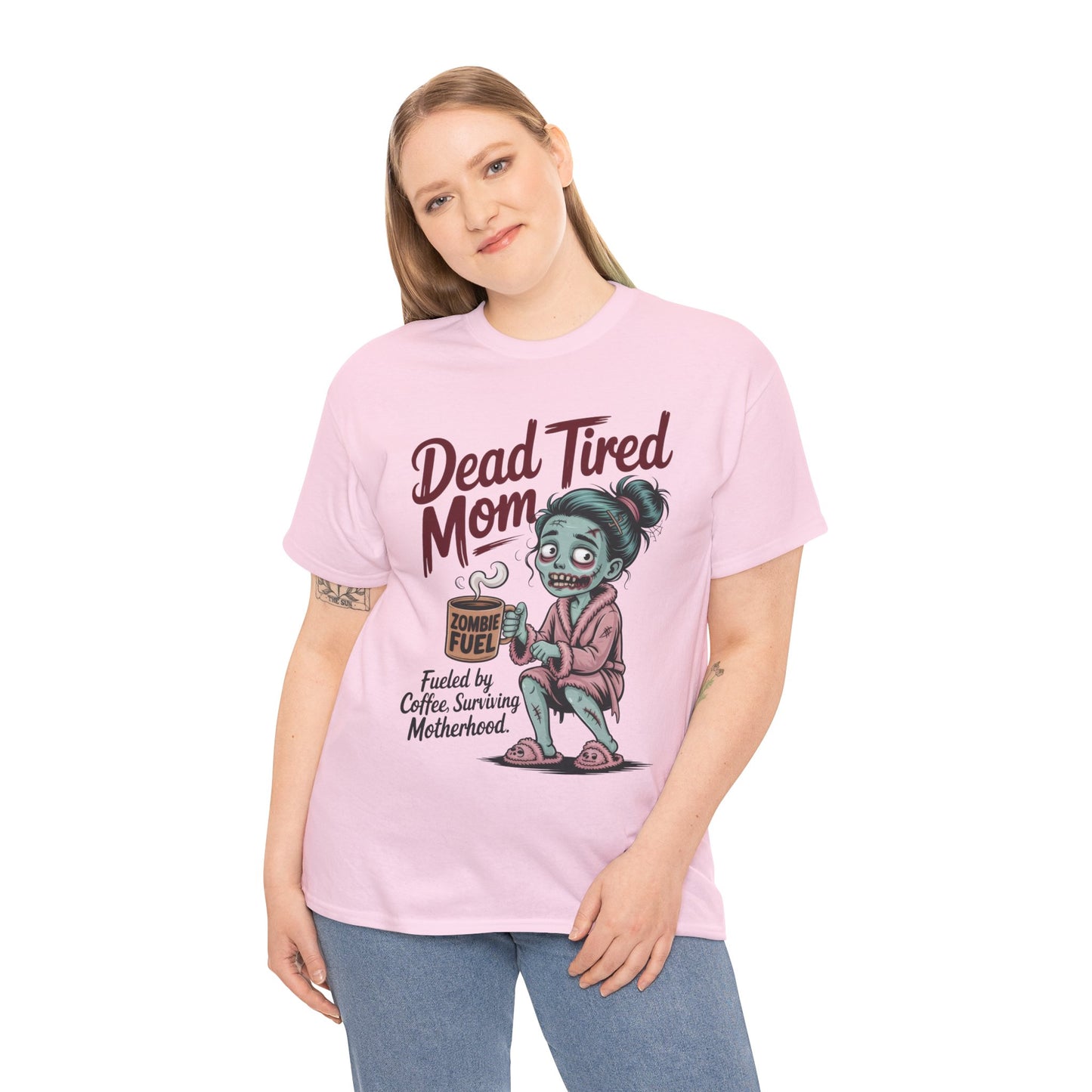 Dead Tired Mom Shirt, Funny Zombie Coffee Women's Tee, Motherhood Survival Tee, Tired Mom Gift, Zombie Mom Shirt