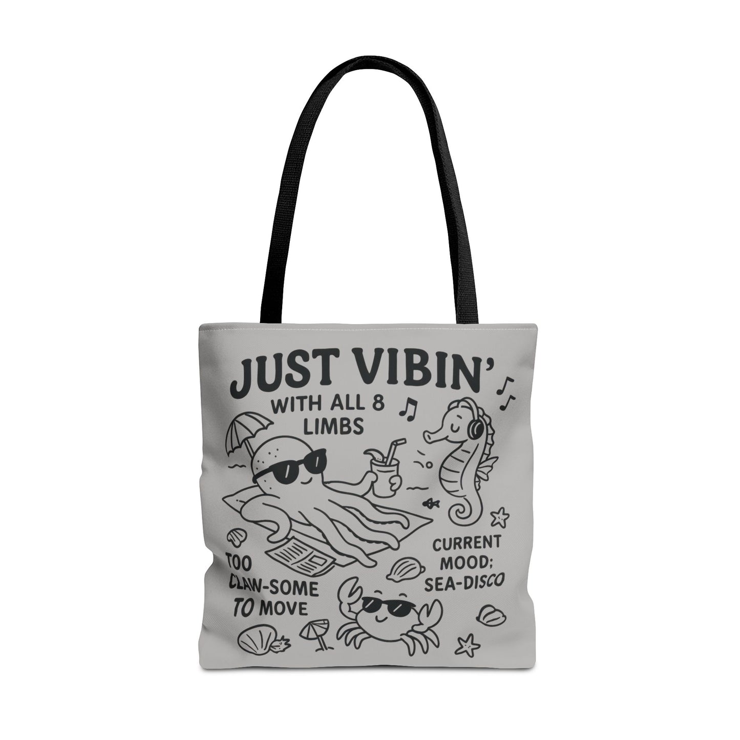 Fun Sea-Themed Tote Bag, Beach Accessories, Summer Vibes, Gift for Ocean Lovers, Reusable Shopping Bag, Cute Beach Tote