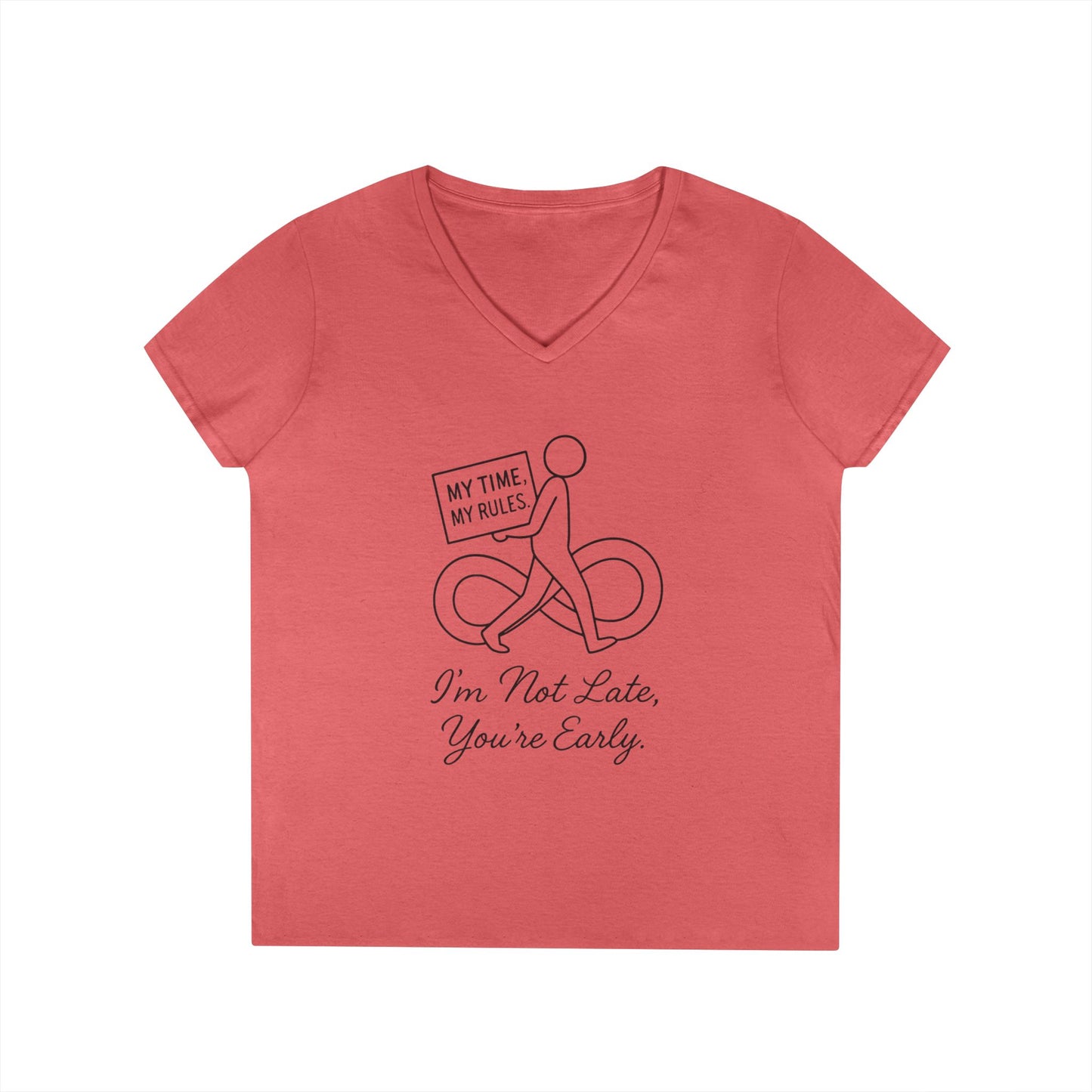 My Time My Rules Women's V-Neck T-Shirt, Funny T-Shirt, Casual Wear, women empowerment tee, confident woman shirt, self love t shirt