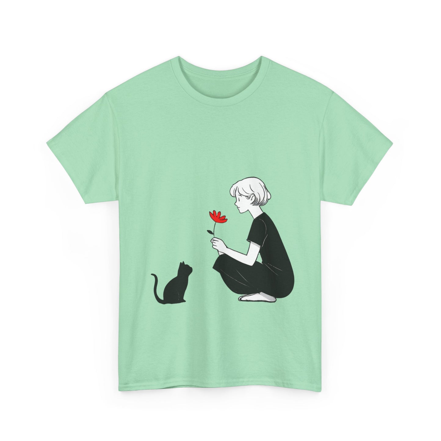 Cat Lover's Heavy Cotton Tee, Cute Cat Shirt, Pet Owner Gift, Animal Lover Apparel, Birthday Gift for Her, Women's Cotton T-Shirt, Cat Lover