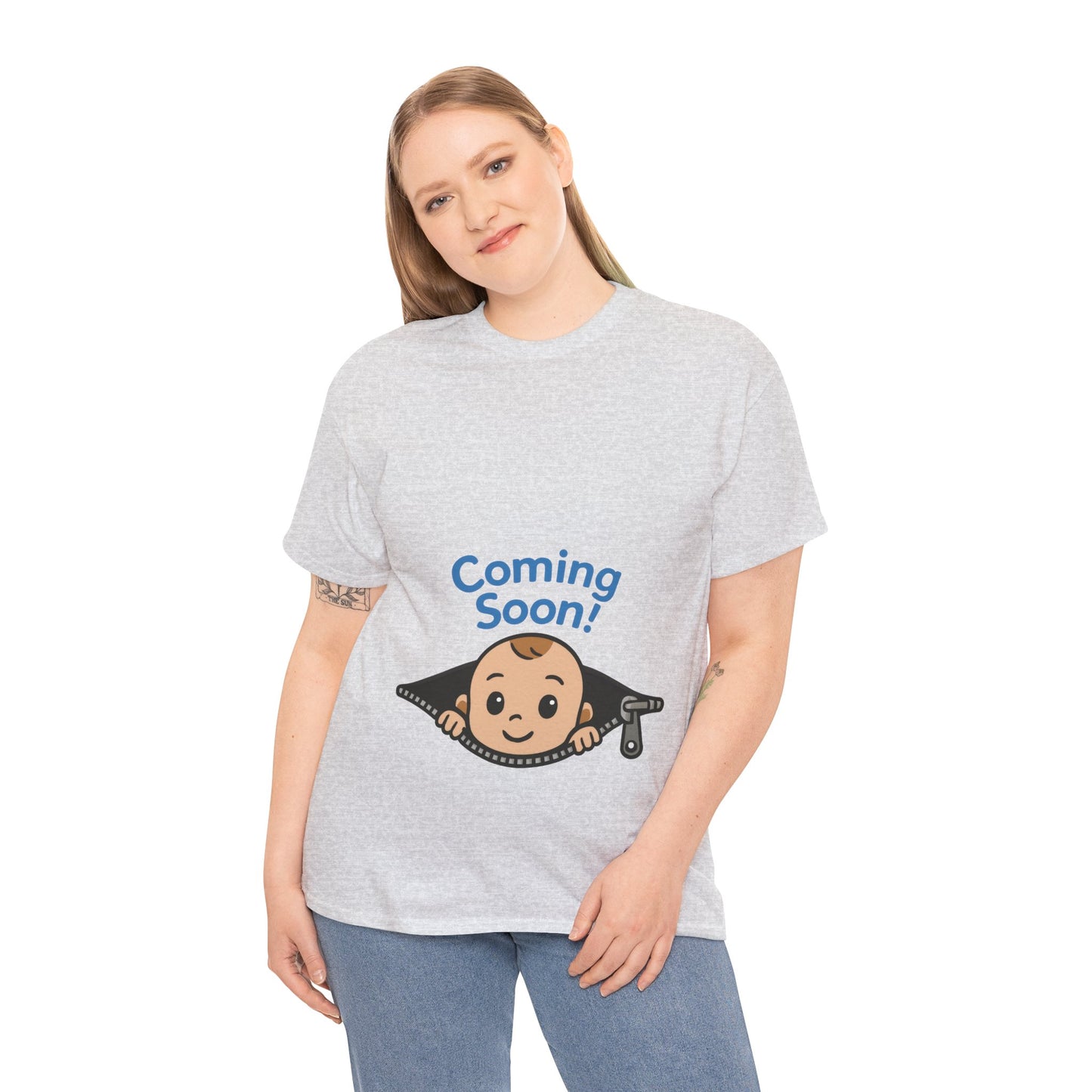 Coming Soon Maternity Tee, Cute Baby Boy Pregnancy Announcement Tee, Funny Expecting Mom Gift, Gender Reveal Tee, Baby Shower Top