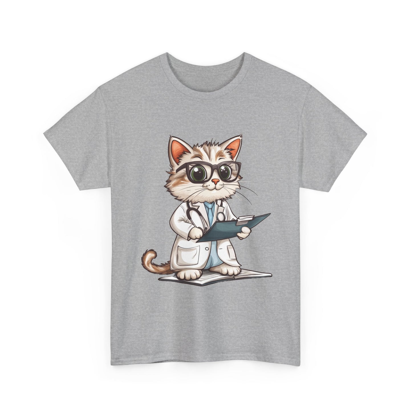 Funny Doctor Cat T-Shirt, Unisex “The Pawscription is Ready” Tee, Cute Veterinary Gift, Medical Student Shirt, Animal Doctor Graphic Tee