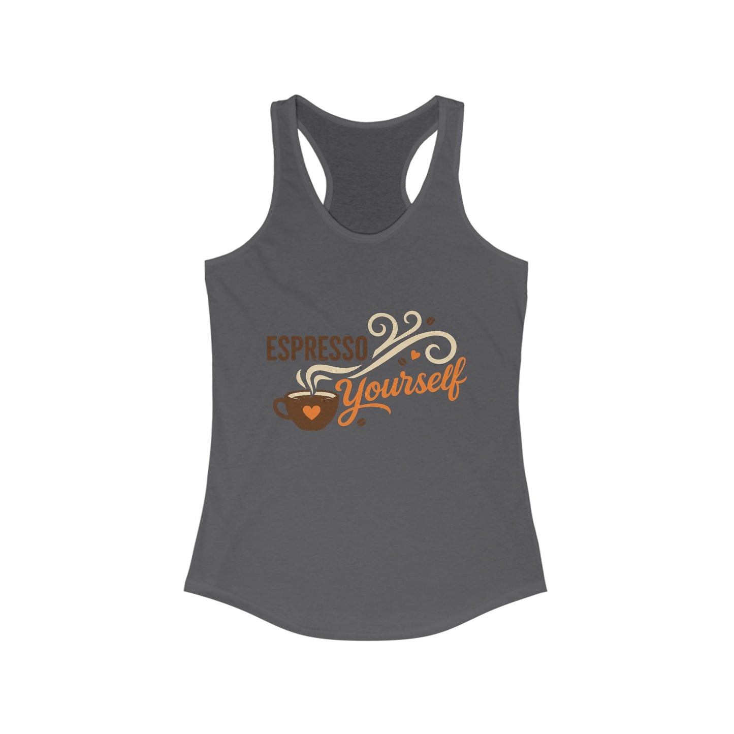 Women's Ideal Racerback Tank, Espresso Yourself Coffee Tank Top for Women, Barista Gift, Funny Cafe Style Shirt