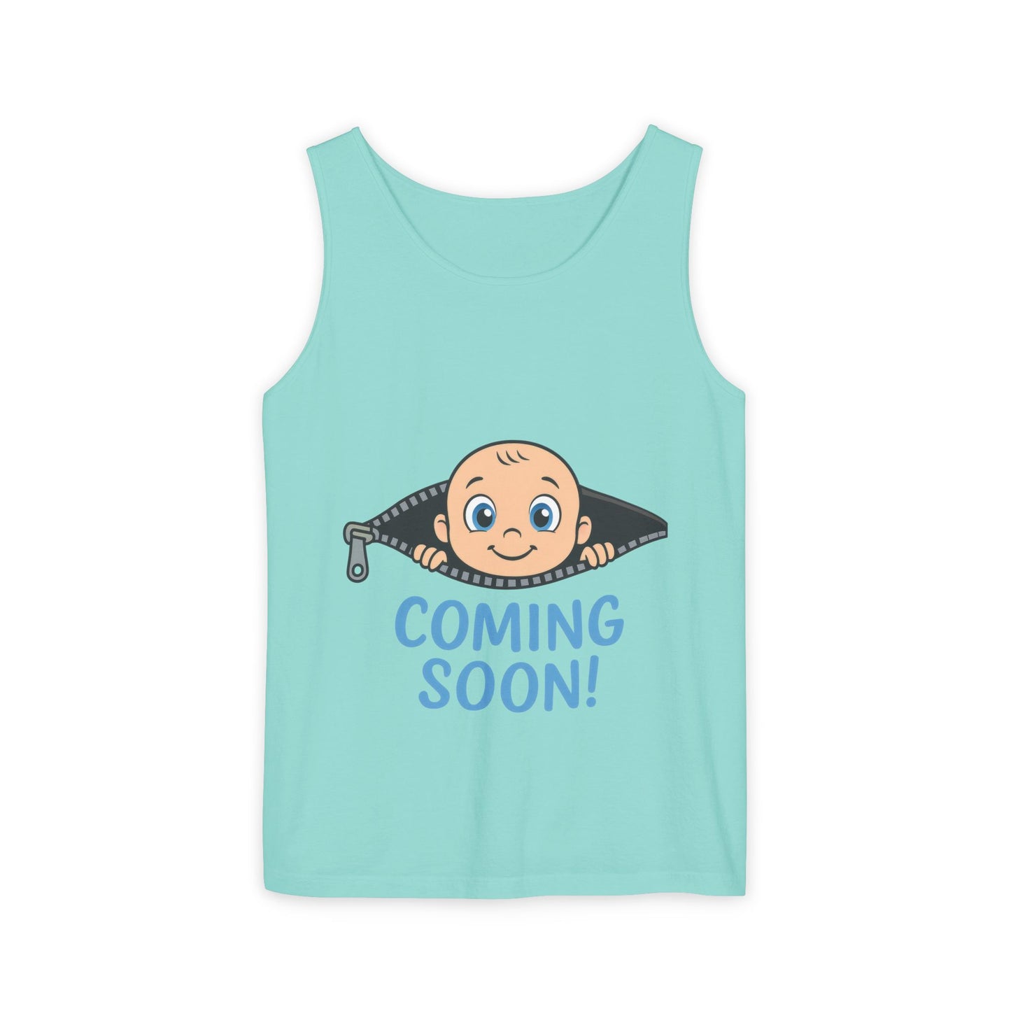 Coming Soon Maternity Tank Top, Cute Baby Boy Pregnancy Announcement Tee, Funny Expecting Mom Gift, Gender Reveal Tee, Baby Shower Top