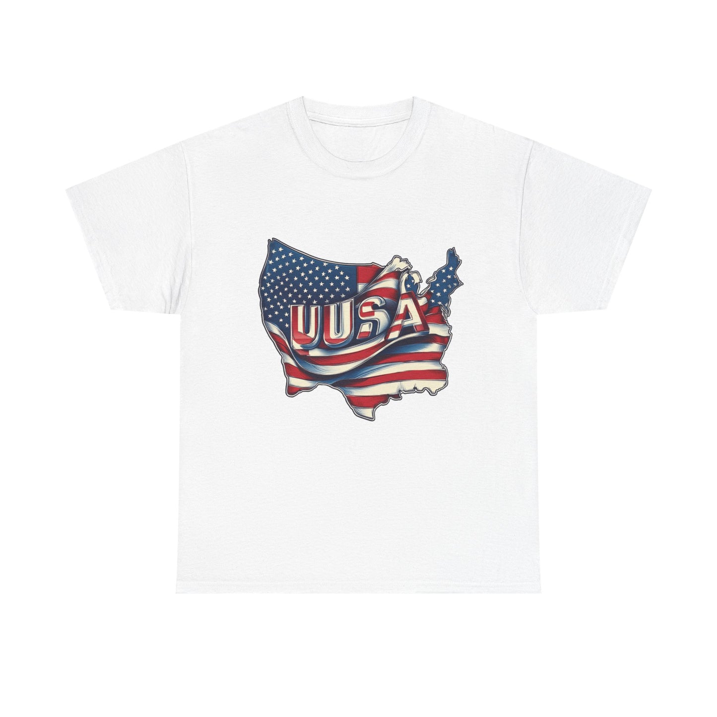Patriotic Unisex Tee - USA Flag Design, Perfect for Independence Day, 4th of July, Gifts, Casual Wear, Festival
