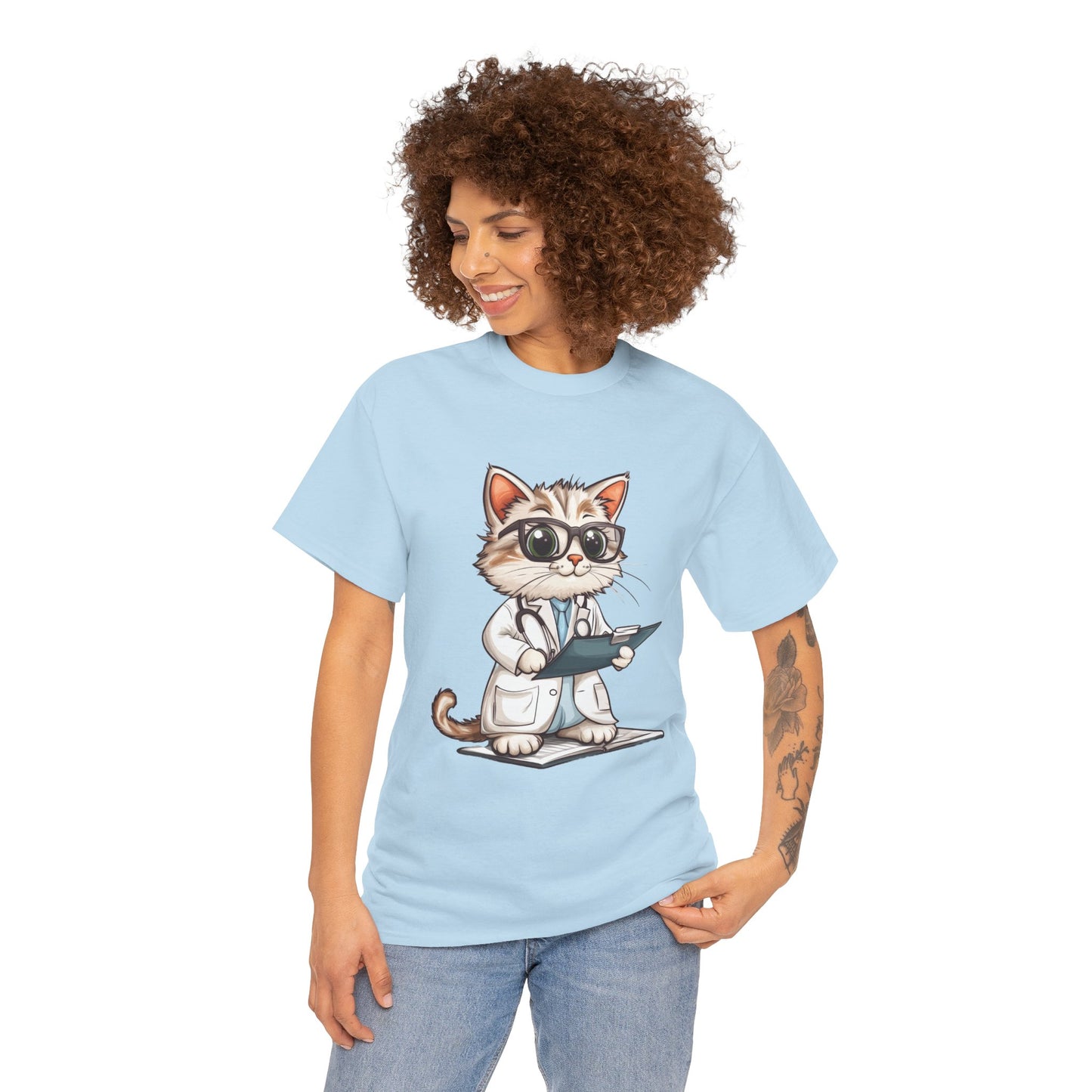 Funny Doctor Cat T-Shirt, Unisex “The Pawscription is Ready” Tee, Cute Veterinary Gift, Medical Student Shirt, Animal Doctor Graphic Tee