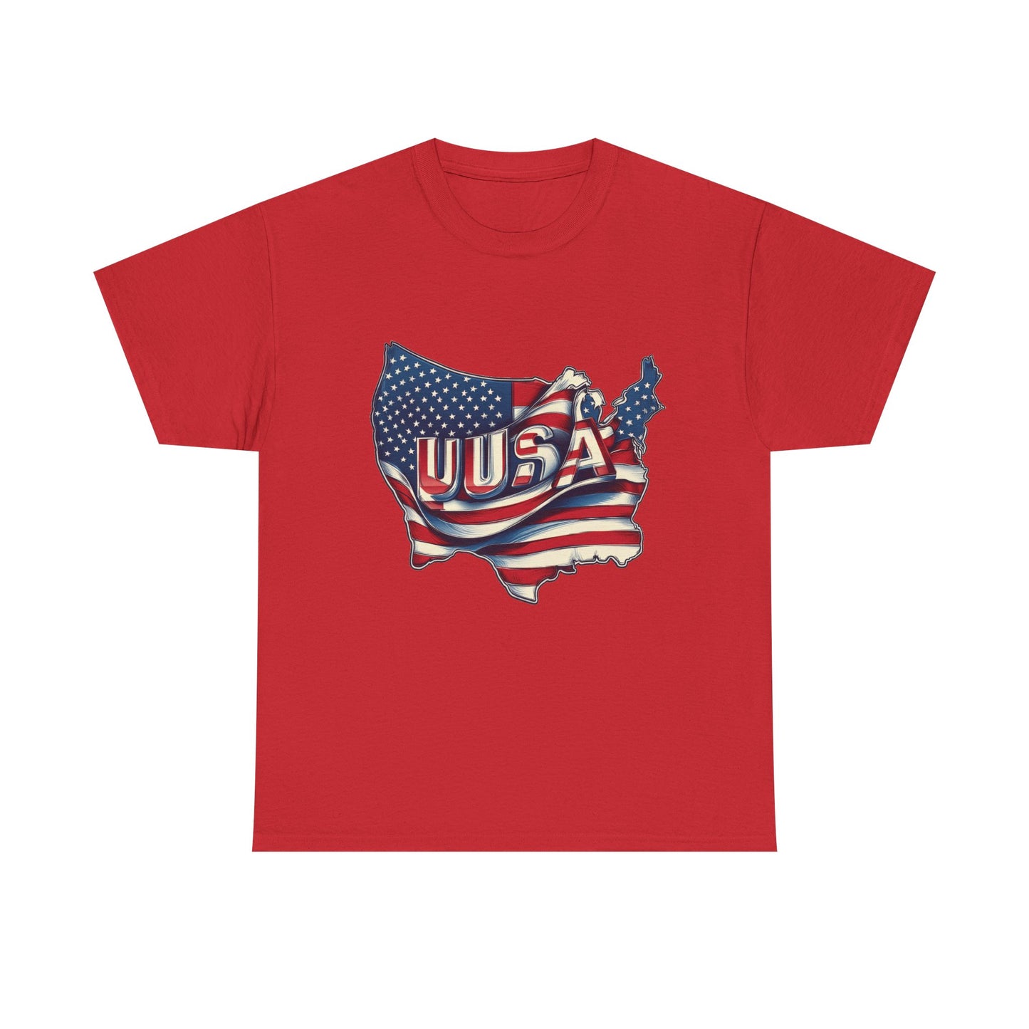 Patriotic Unisex Tee - USA Flag Design, Perfect for Independence Day, 4th of July, Gifts, Casual Wear, Festival