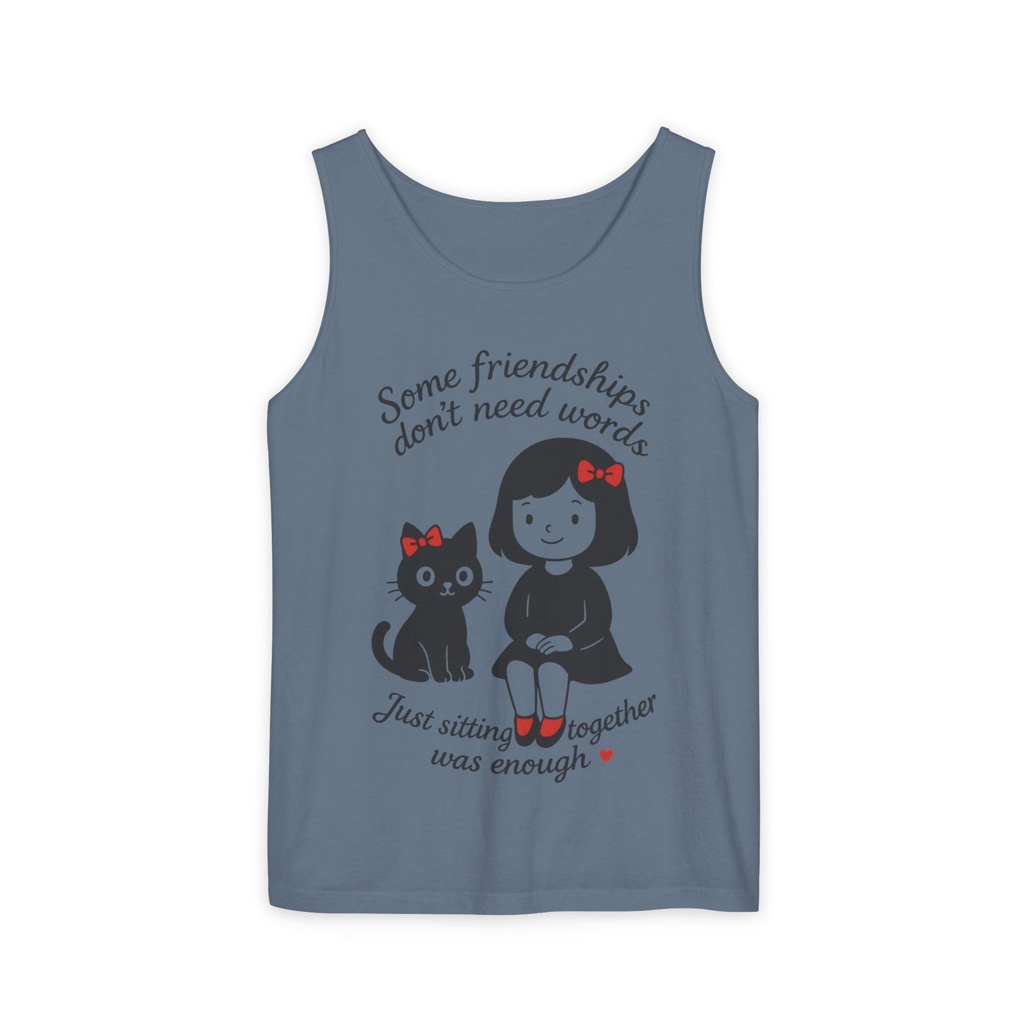 Friendship Tank Top, Cute Cat Lovers Gift, Womens Summer Apparel, Perfect for Casual Outings, Friendship Day, Cat Mom Tees