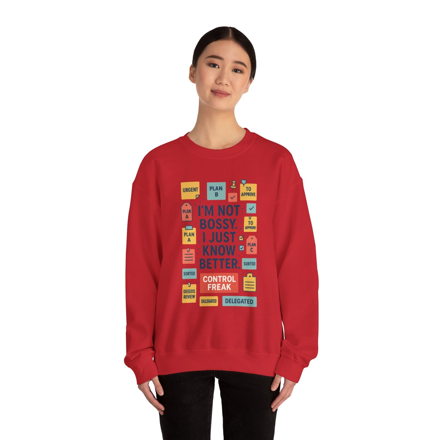 Funny Womens Control Freak Sweatshirt, Bold Sarcastic Quote Pullover, Ideal Gift for Bossy Friends, Funny Womens Sweatshirt