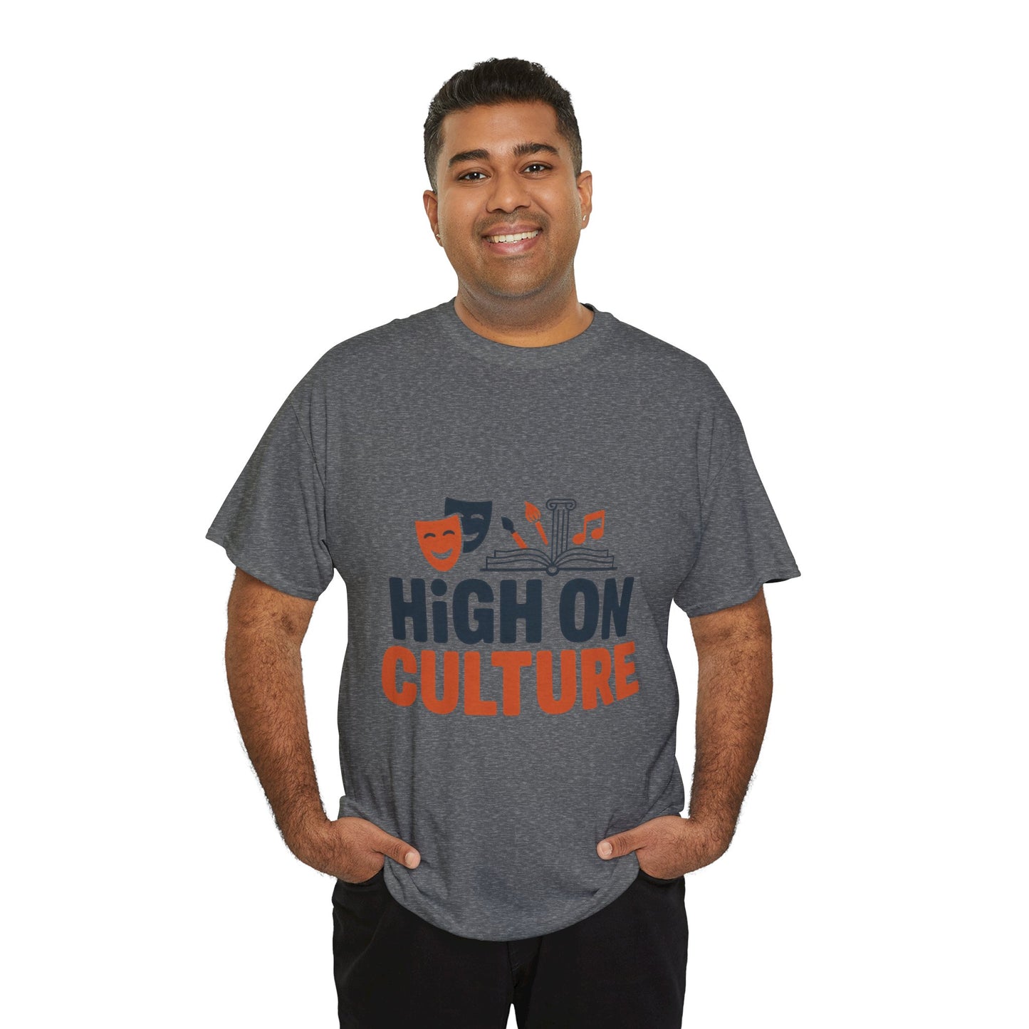 High on Culture Mens T-Shirt, Funny Cultural Graphic Tee, Art Humor