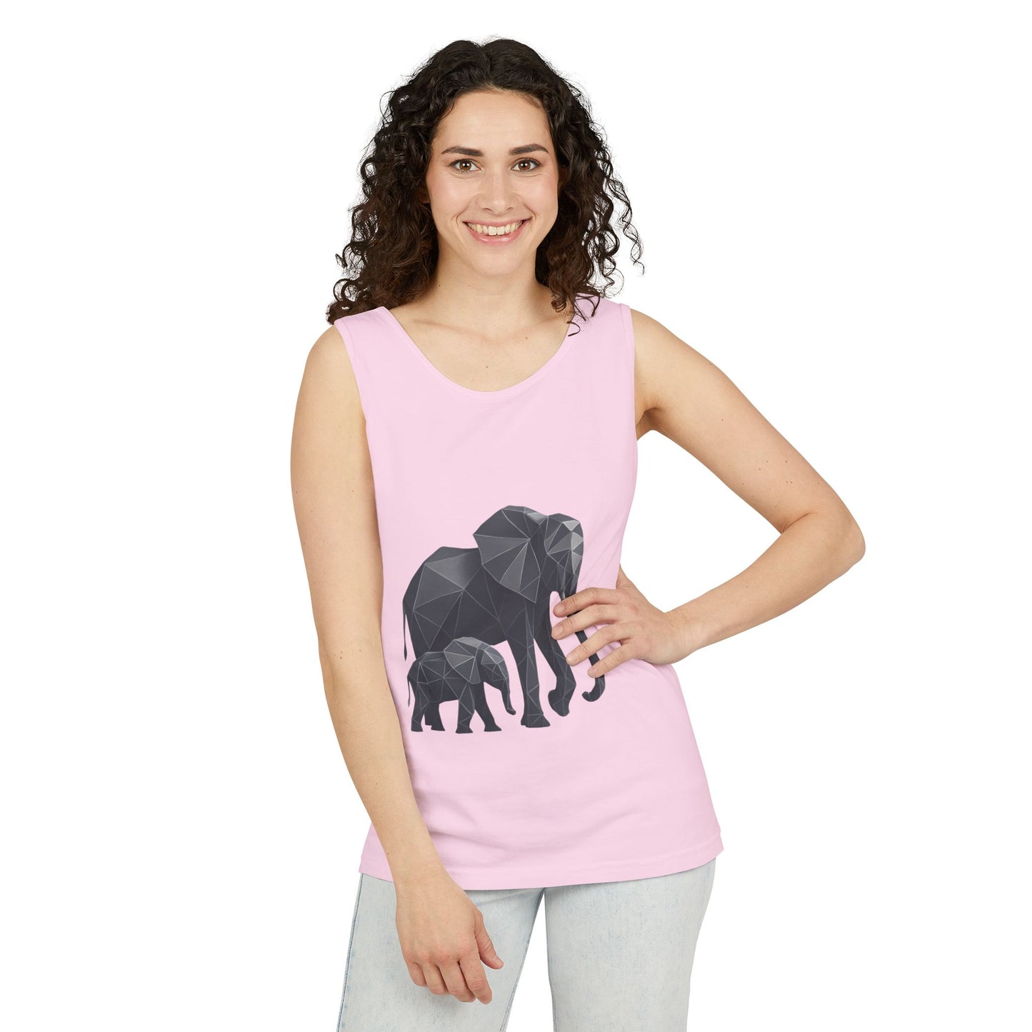 Elephant Family Unisex Tank Top, Animal Lover Gift, Casual Wear, Summer Essentials, Eco-Friendly Apparel, Wildlife Shirt