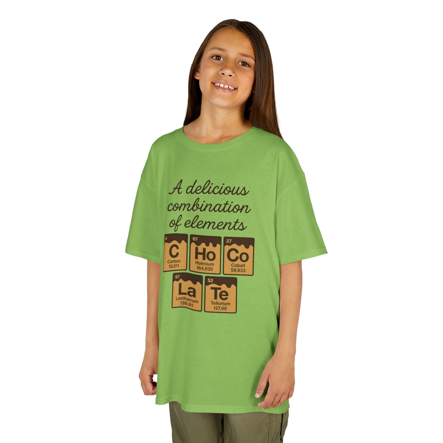 Funny Chocolate Science Young Girl T-Shirt, Choco-LaTe Element Shirt, Sweet Science Gift, Children's Gift, Birthday Party