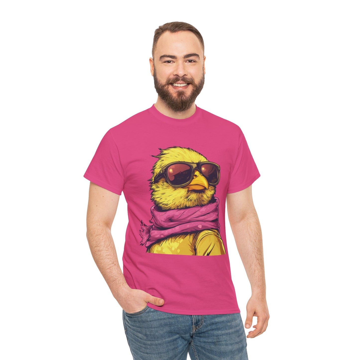 Chic Cool Chick T-Shirt, Unisex Heavy Tee, Funny Animal Tee, Trend Chick Graphic T-Shirt Gift
