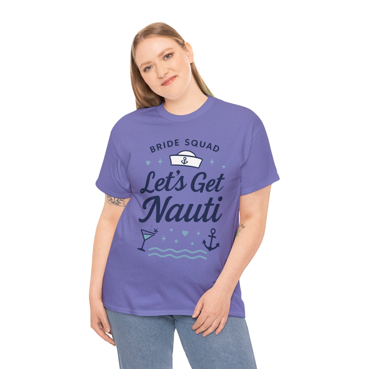 Lets Get Nauti Shirt, Nautical Bachelorette Party Tee, Bride Squad Gift, Bridesmaid Hen Party Top, Fun Nautical Wedding Shirt