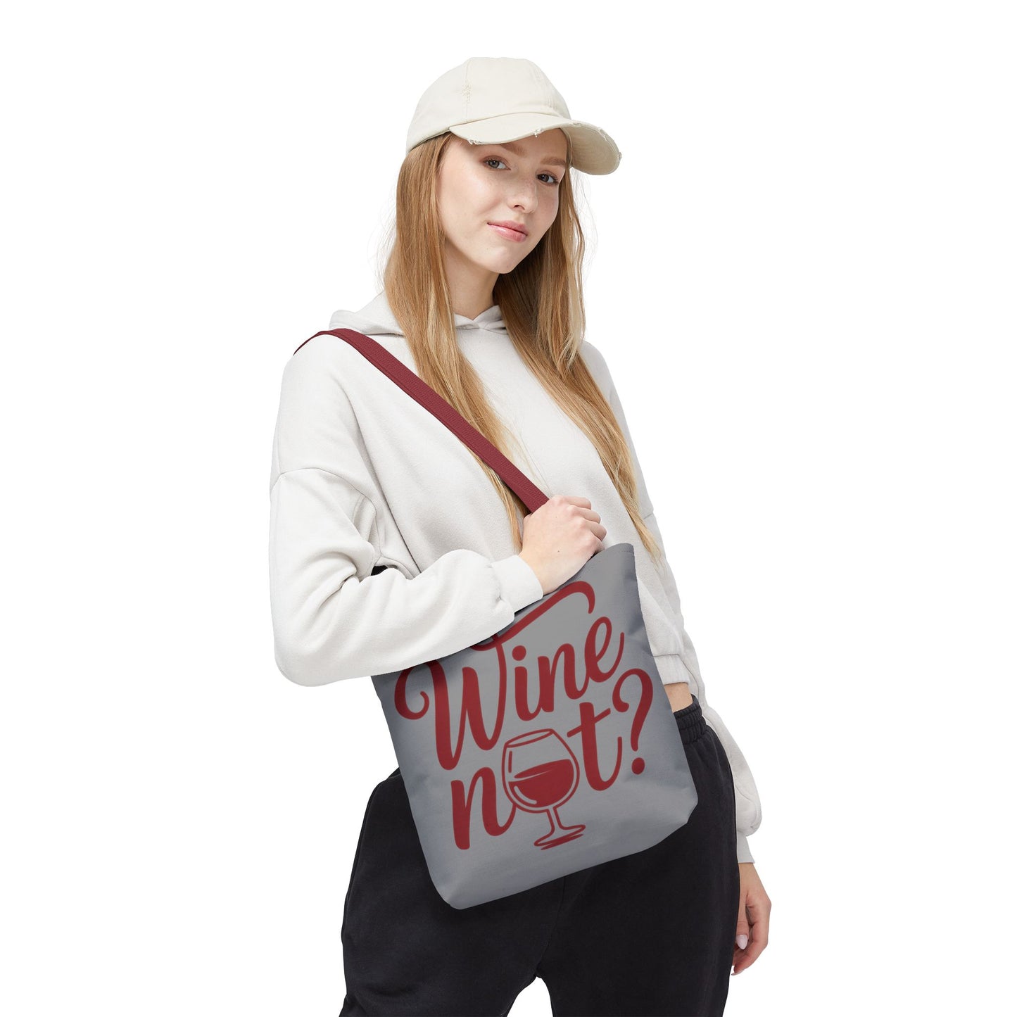 Wine Not? Tote Bag - Fun Wine Lover's Accessory for Parties, Gift for Wine Enthusiasts, Perfect for Grocery or Beach Outings, AOP Design
