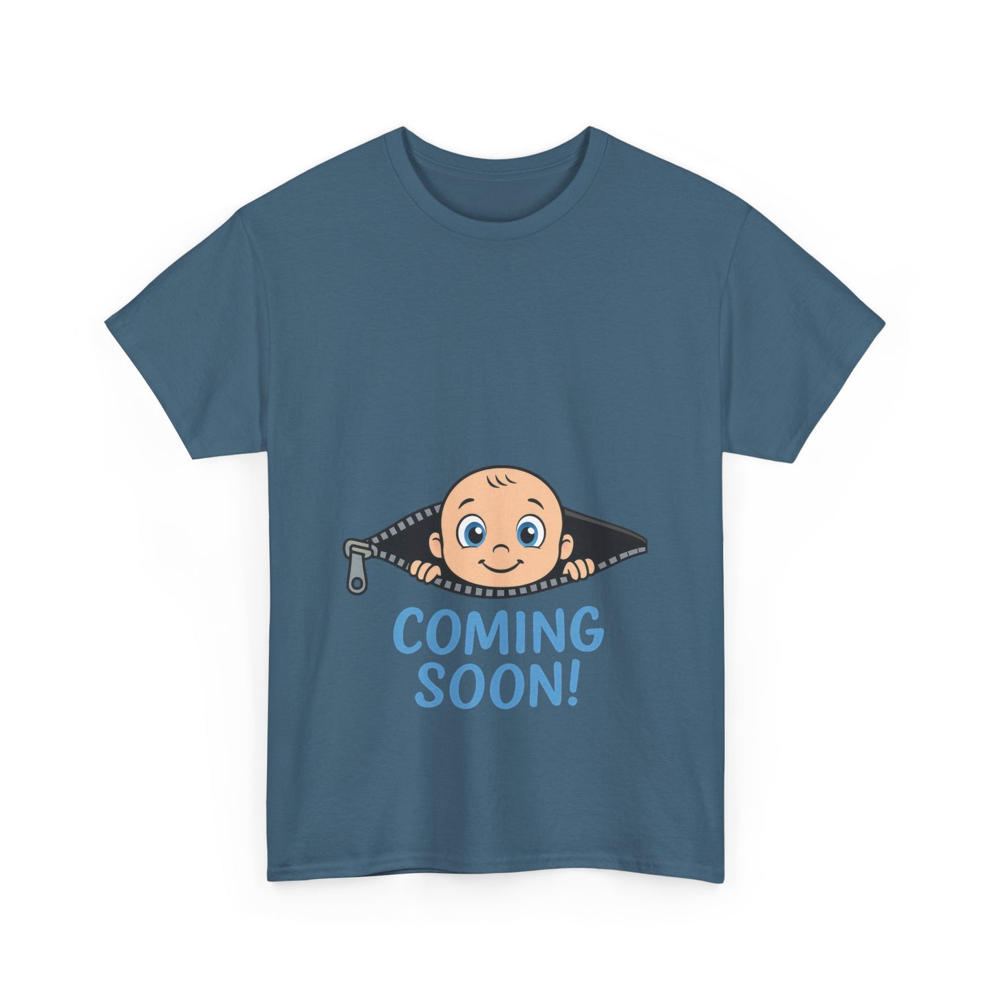 Coming Soon Maternity T-Shirt, Cute Baby Boy Pregnancy Announcement Shirt, Funny Expecting Mom Gift, Gender Reveal Tee, Baby Shower Top