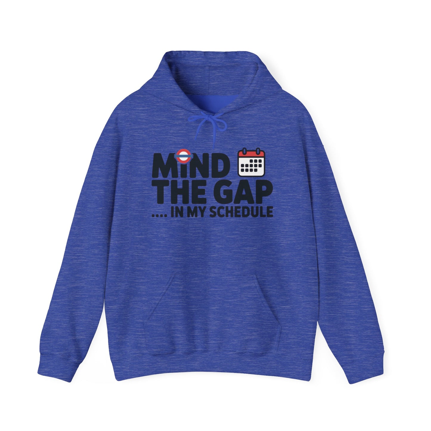 Men's Hoodie Funny Mind The Gap, London Tube Inspired Office Humor Hoodie, Comfy Graphic Sweatshirt
