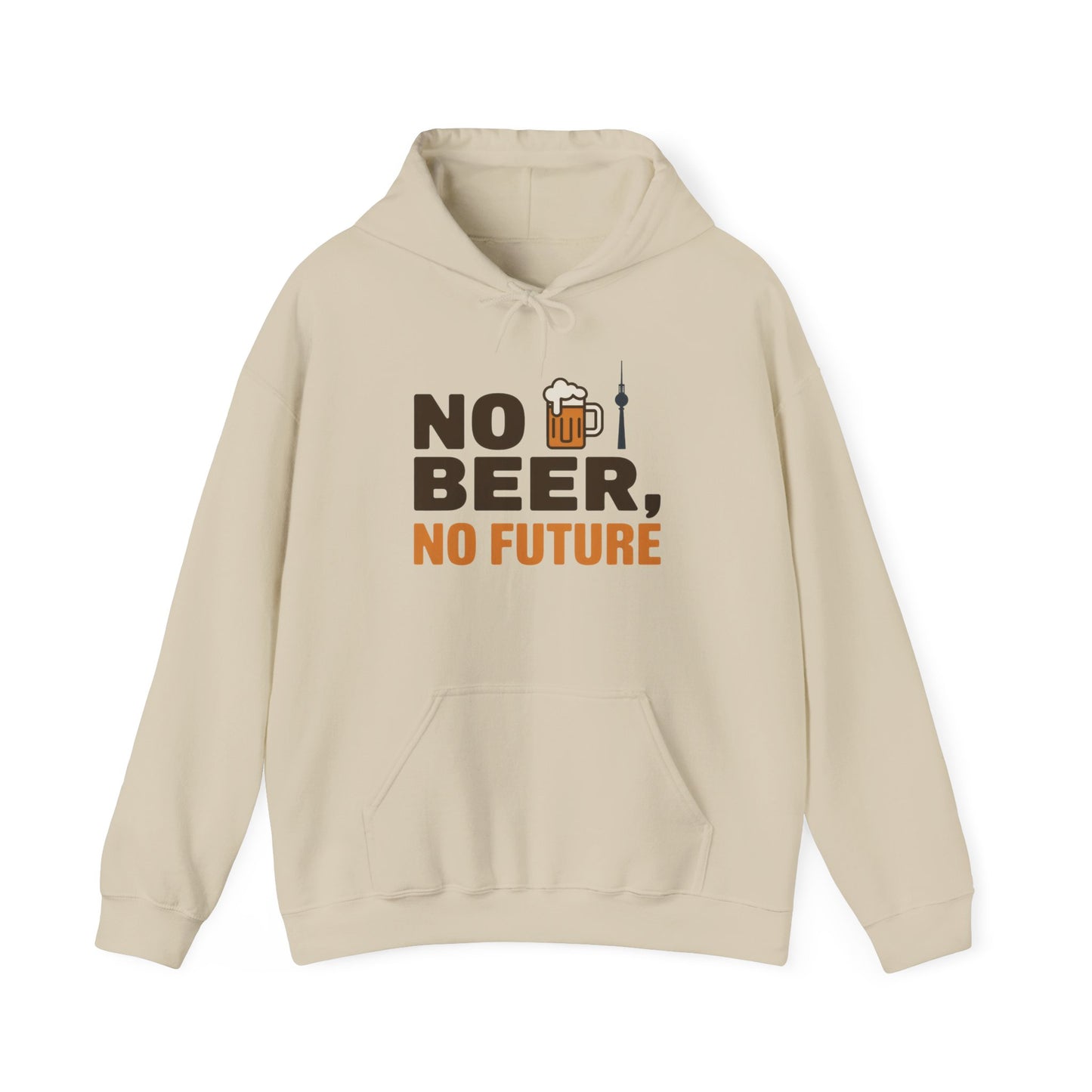 Mens Heavy Blend™ Hooded Sweatshirt, No Beer No Future Funny Beer Hoodie for Men