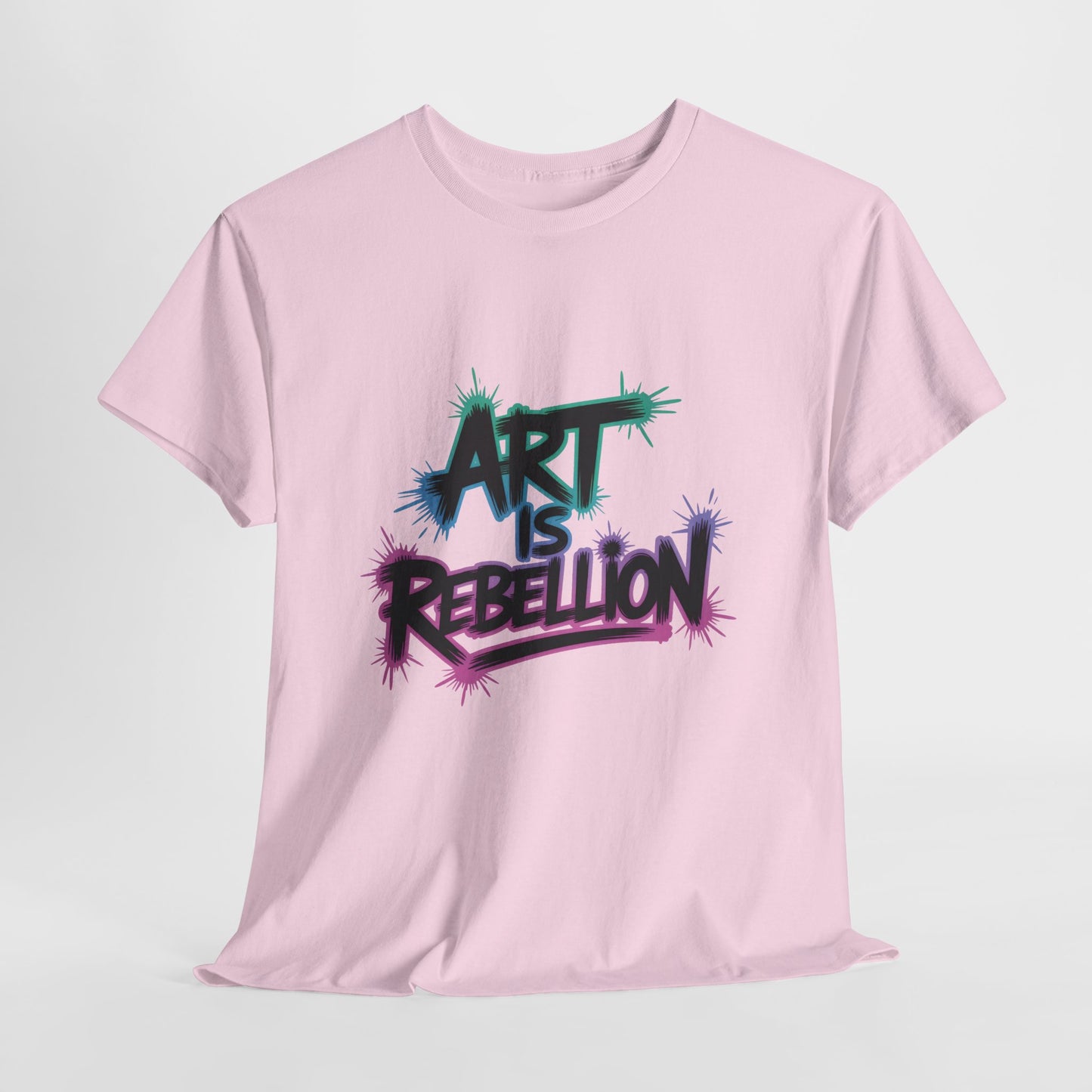 Art Is Rebellion Women's Graphic T-Shirt, Graffiti Street Art Tee, Bold Rebel Statement Top