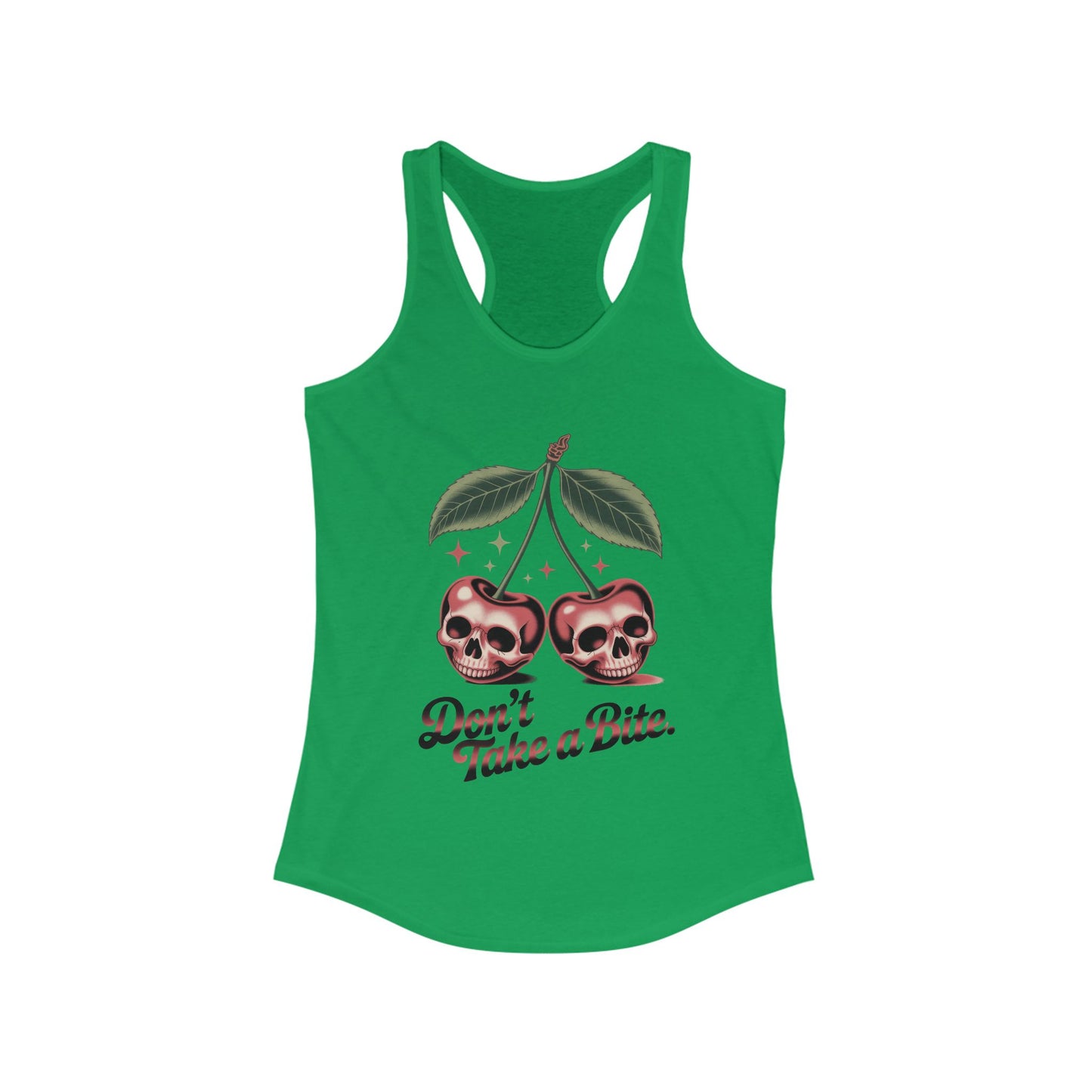 Skull Cherry Womens Tank Top, Edgy Tee, Halloween Apparel, Cute Gothic Fruit Graphic Tank for Women, Funny Dark Style Tee, Summer Wear