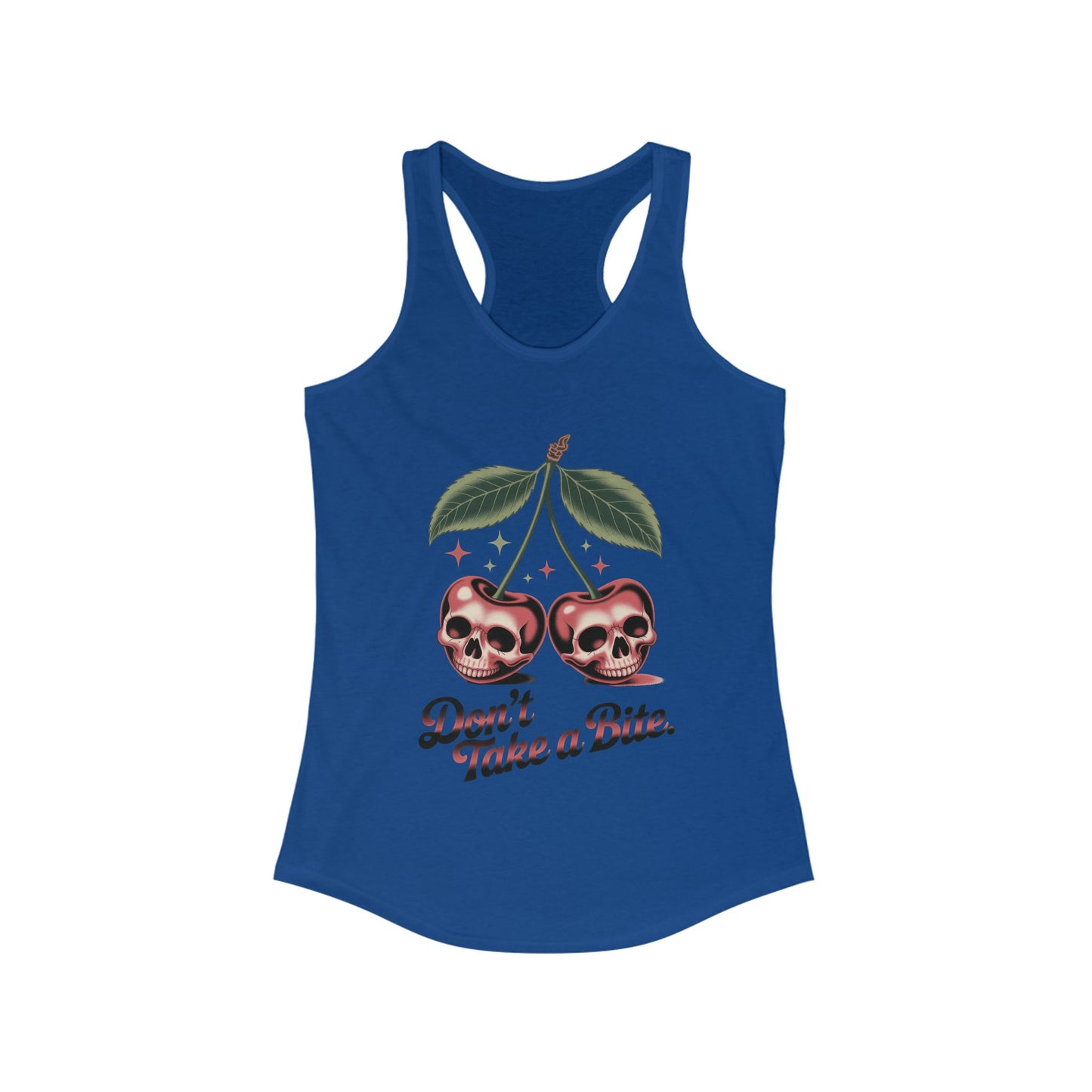 Skull Cherry Womens Tank Top, Edgy Tee, Halloween Apparel, Cute Gothic Fruit Graphic Tank for Women, Funny Dark Style Tee, Summer Wear
