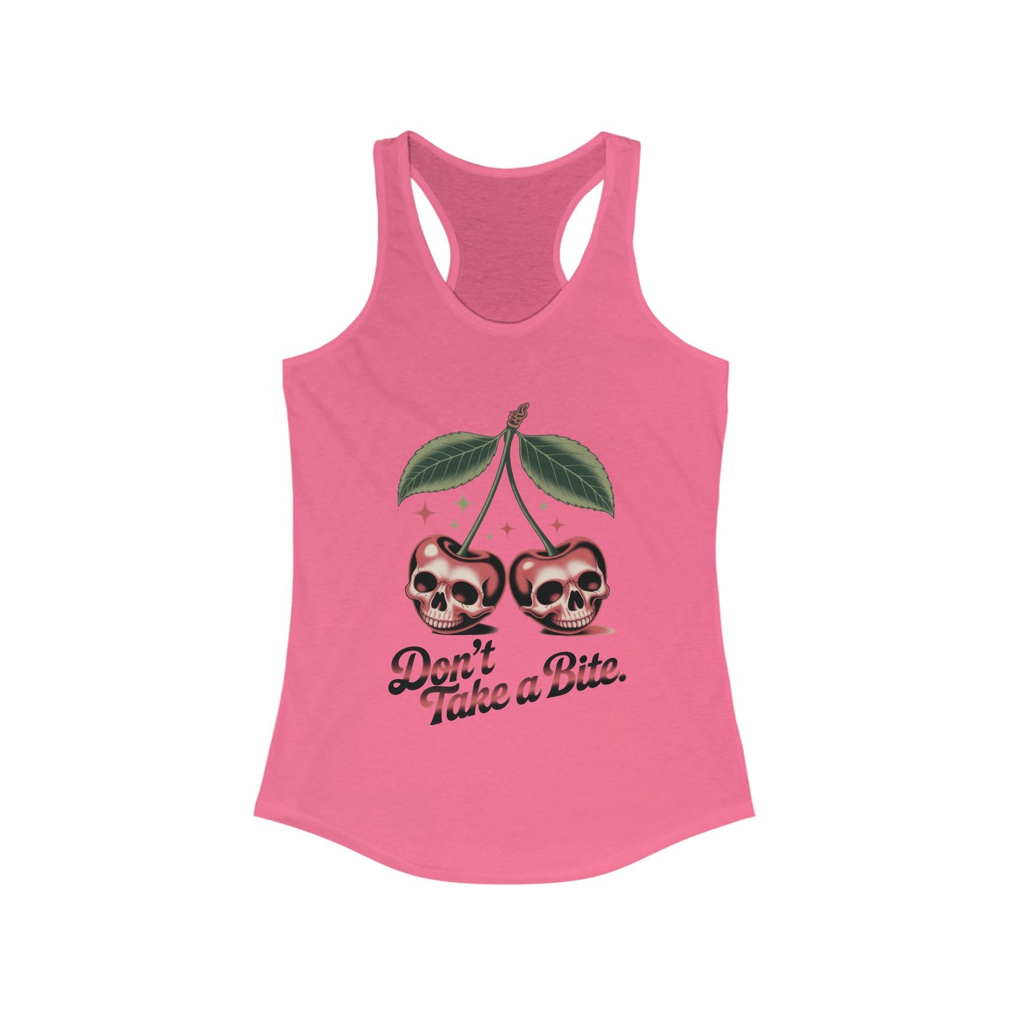 Skull Cherry Womens Tank Top, Edgy Tee, Halloween Apparel, Cute Gothic Fruit Graphic Tank for Women, Funny Dark Style Tee, Summer Wear