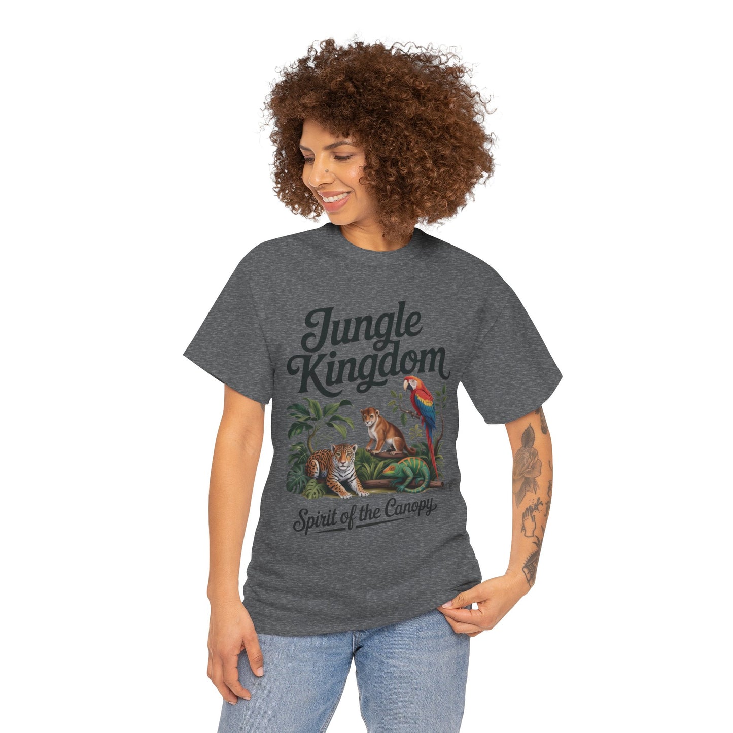 Mens Jungle Kingdom Tee - Nature Lover T-Shirt, Animal Graphic Tee, Eco-Friendly Gift, Summer Fashion, Adventure Outfit