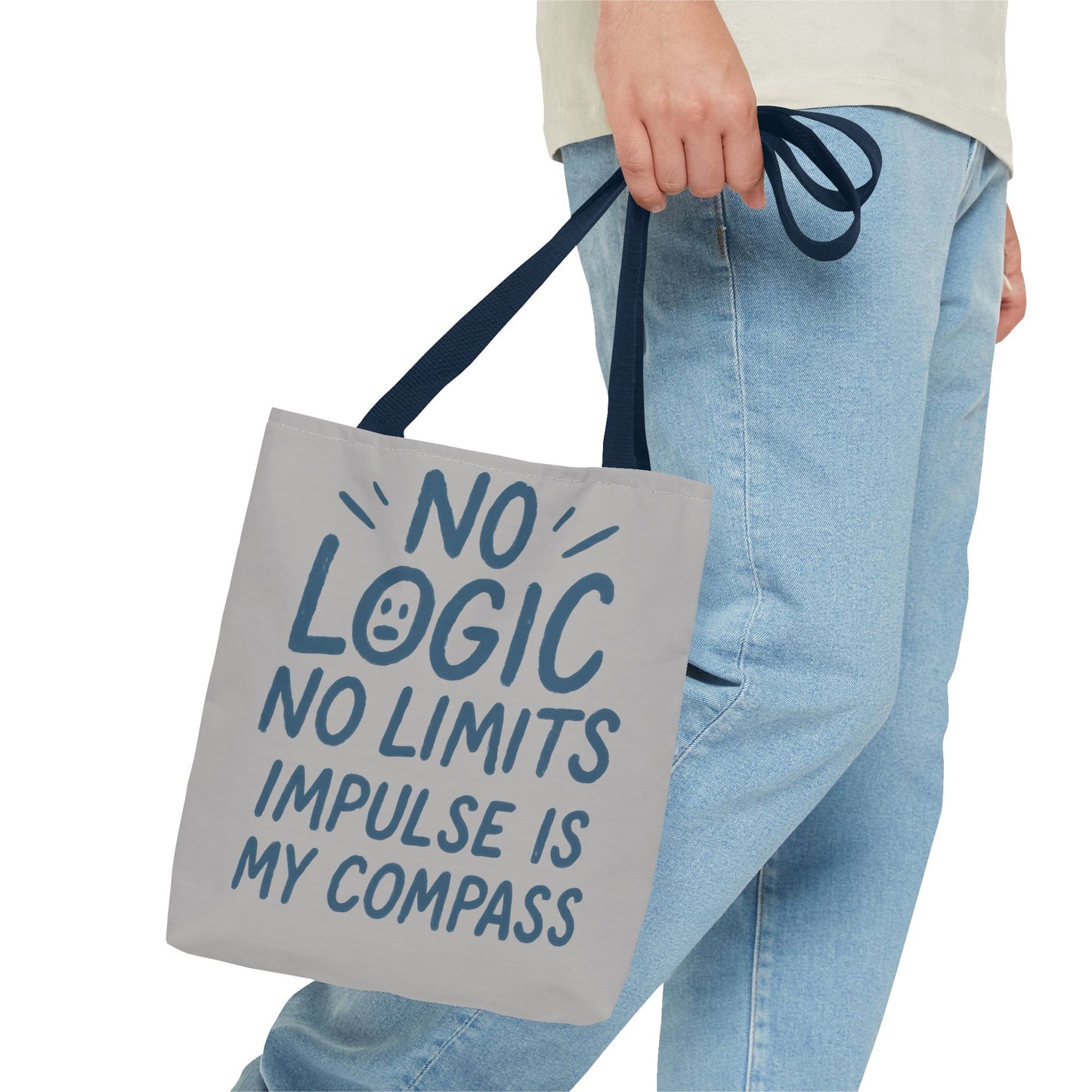 Impulse Is My Compass Tote Bag, Motivational Tote, Reusable Shopping Bag, Perfect Gift for Friends, Everyday Carry, Eco-Friendly