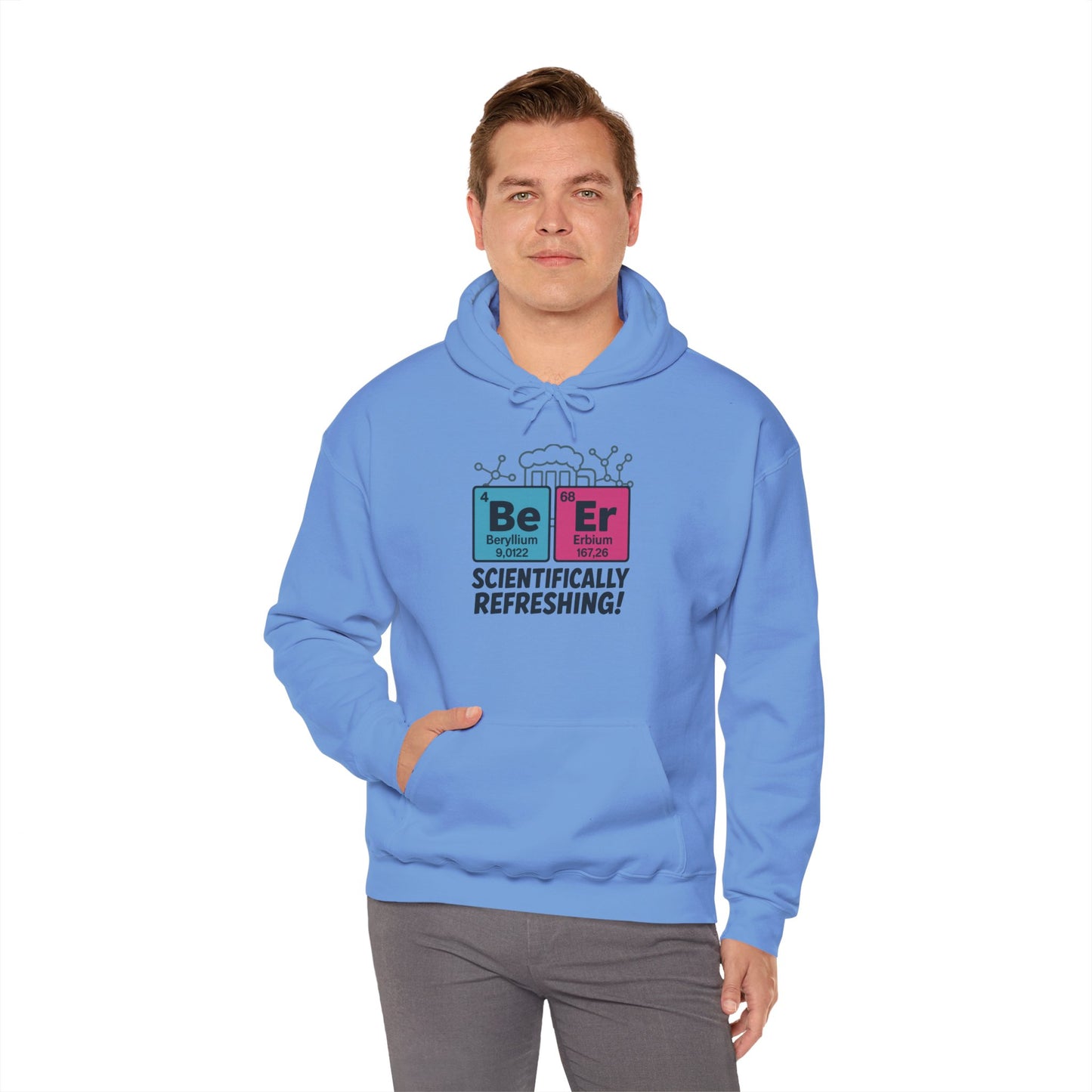 Scientifically Refreshing Beer Mens Hoodie, Gift for Beer Lovers, Science-Inspired Apparel, Perfect for Parties and Gatherings