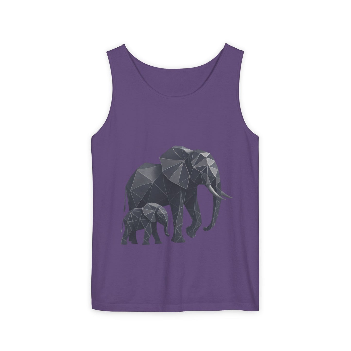 Elephant Family Unisex Tank Top, Animal Lover Gift, Casual Wear, Summer Essentials, Eco-Friendly Apparel, Wildlife Shirt