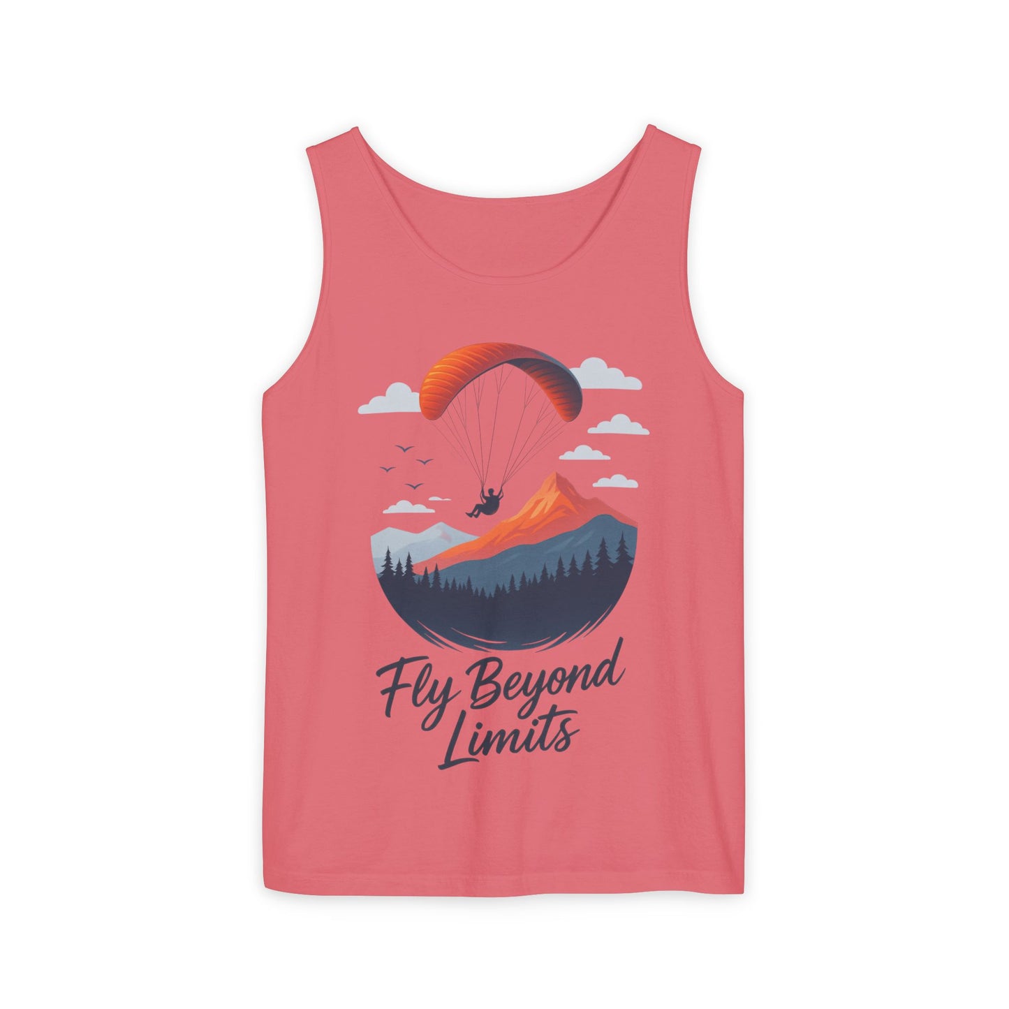 Adventure-Inspiring Fly Beyond Limits Unisex Tank Top, Summer Casual Wear, Outdoor Enthusiast Gift, Travel Apparel, Motivational Gift