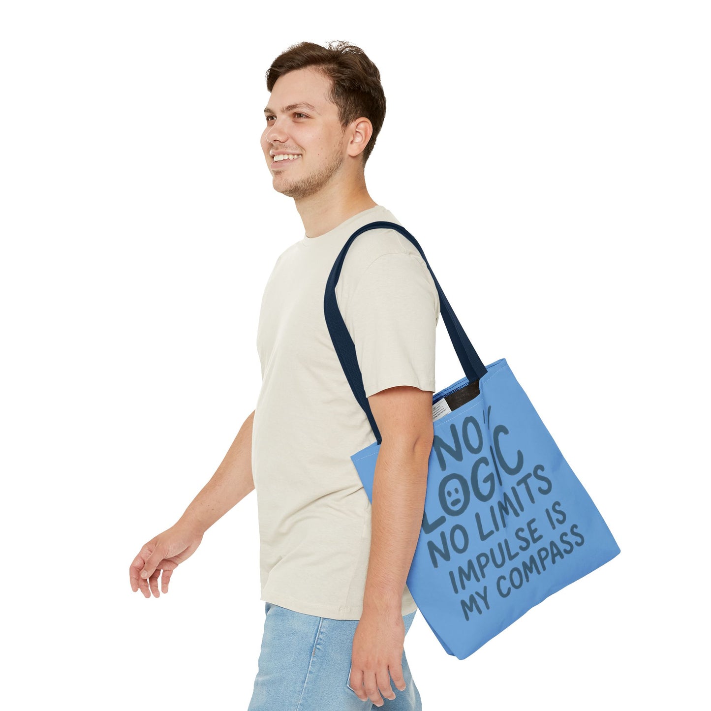 Impulse Is My Compass Tote Bag, Motivational Tote, Reusable Shopping Bag, Perfect Gift for Friends, Everyday Carry, Eco-Friendly