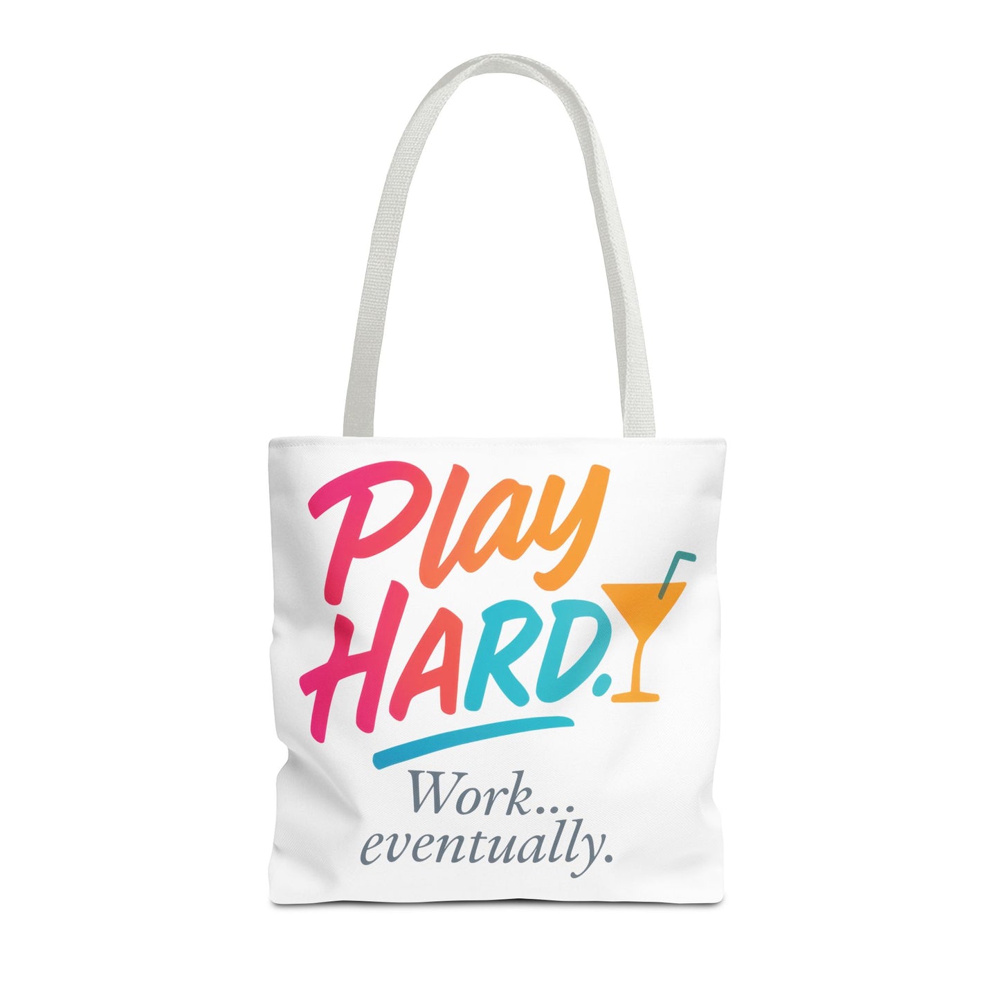 Play Hard Tote Bag - Fun, Stylish, Tote for Work & Play, Summer, Gift, Beach Bag, Everyday Carry, Beach Weekender Bag, large canvas bag