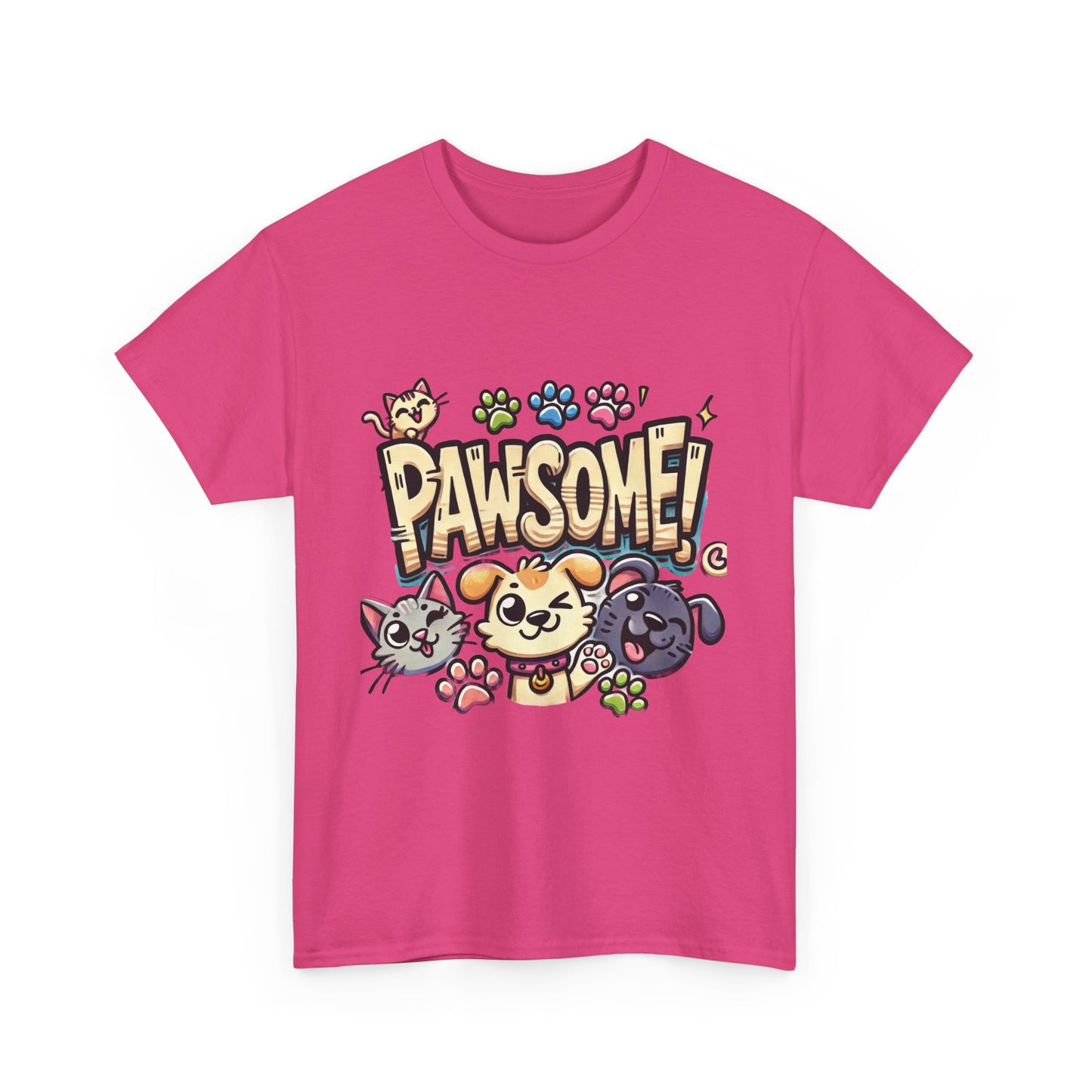 Pawsome Pets Unisex Heavy Cotton Tee, for Pet Lovers, Animal Enthusiasts, Gift for Animal Lovers, Cute Pet Shirt, Fun Animal Tee