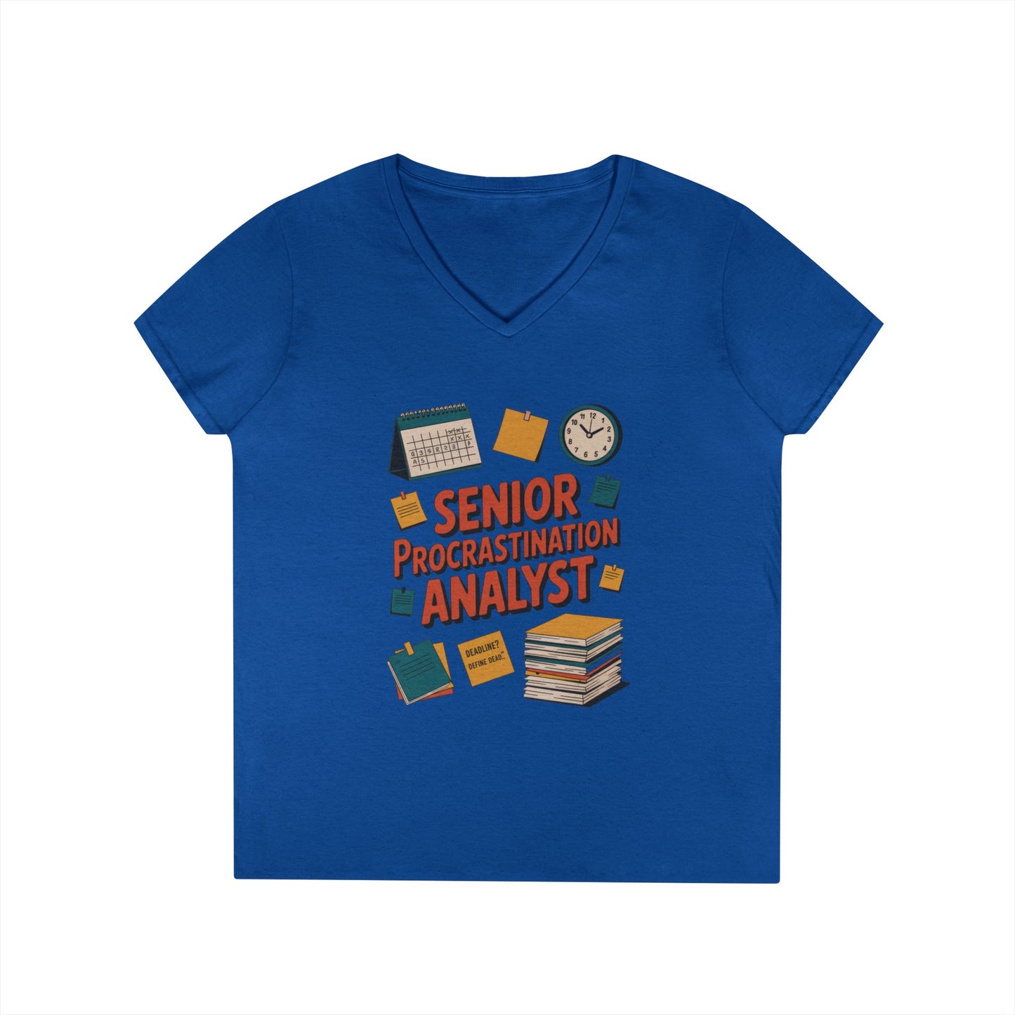 Senior Procrastination Analyst T-Shirt, Fun Gift for Students, Teachers, Graduates, Back to School, Relaxed Vibes, Office Humor Apparel