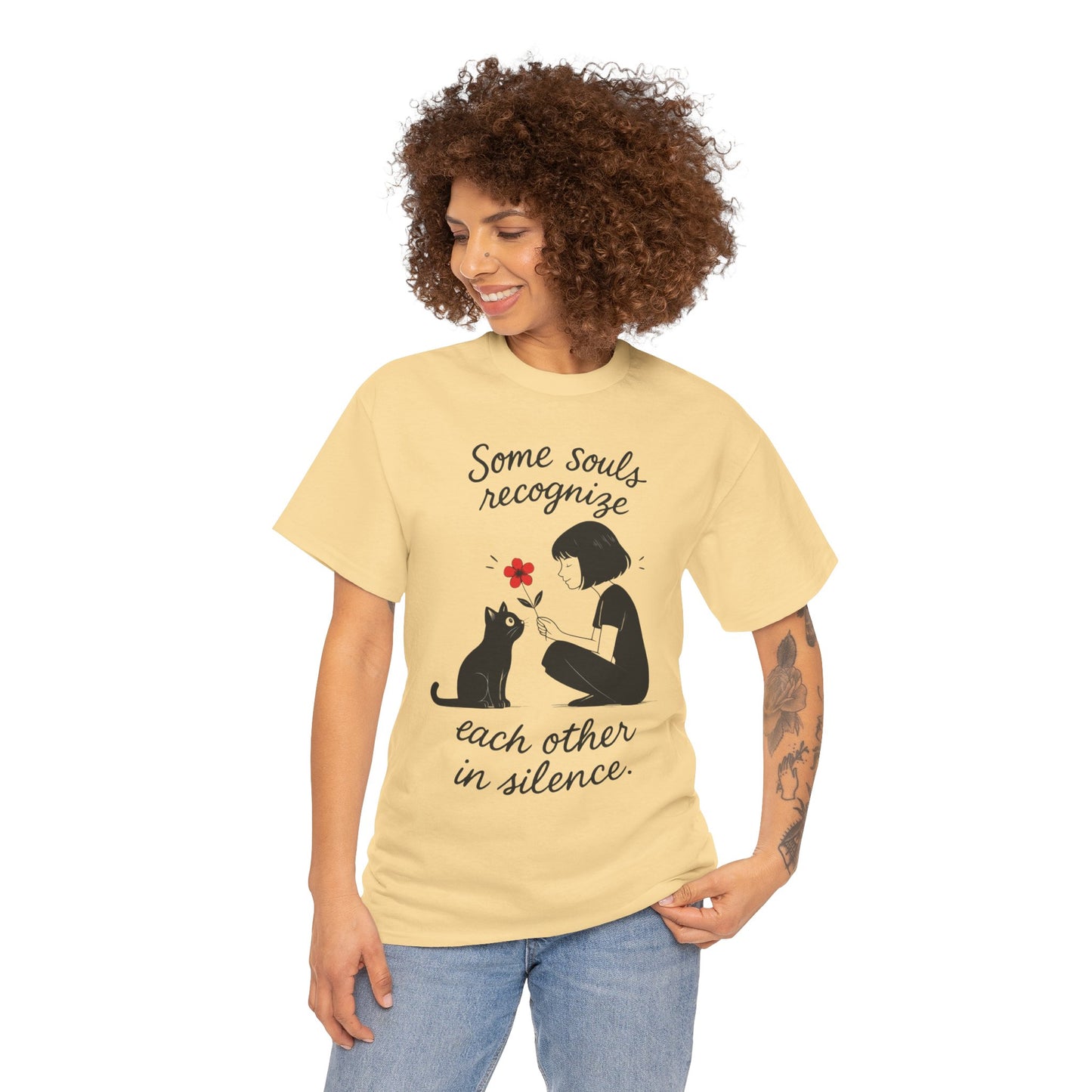 Cat Lover's Heavy Cotton Tee, Cute Cat Shirt, Pet Owner Gift, Animal Lover Apparel, Birthday Gift for Her, Women's Cotton T-Shirt, Cat Lover