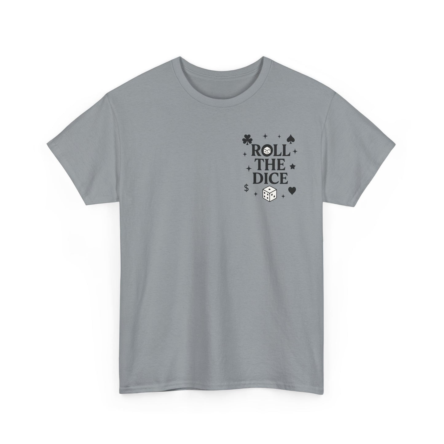 Queen of Luck Front & Back Print unisex T-Shirt, Roll the Dice Tee for Men, Vintage Gambling Shirt, Casino Gift, Poker Gift, Card Games Gift
