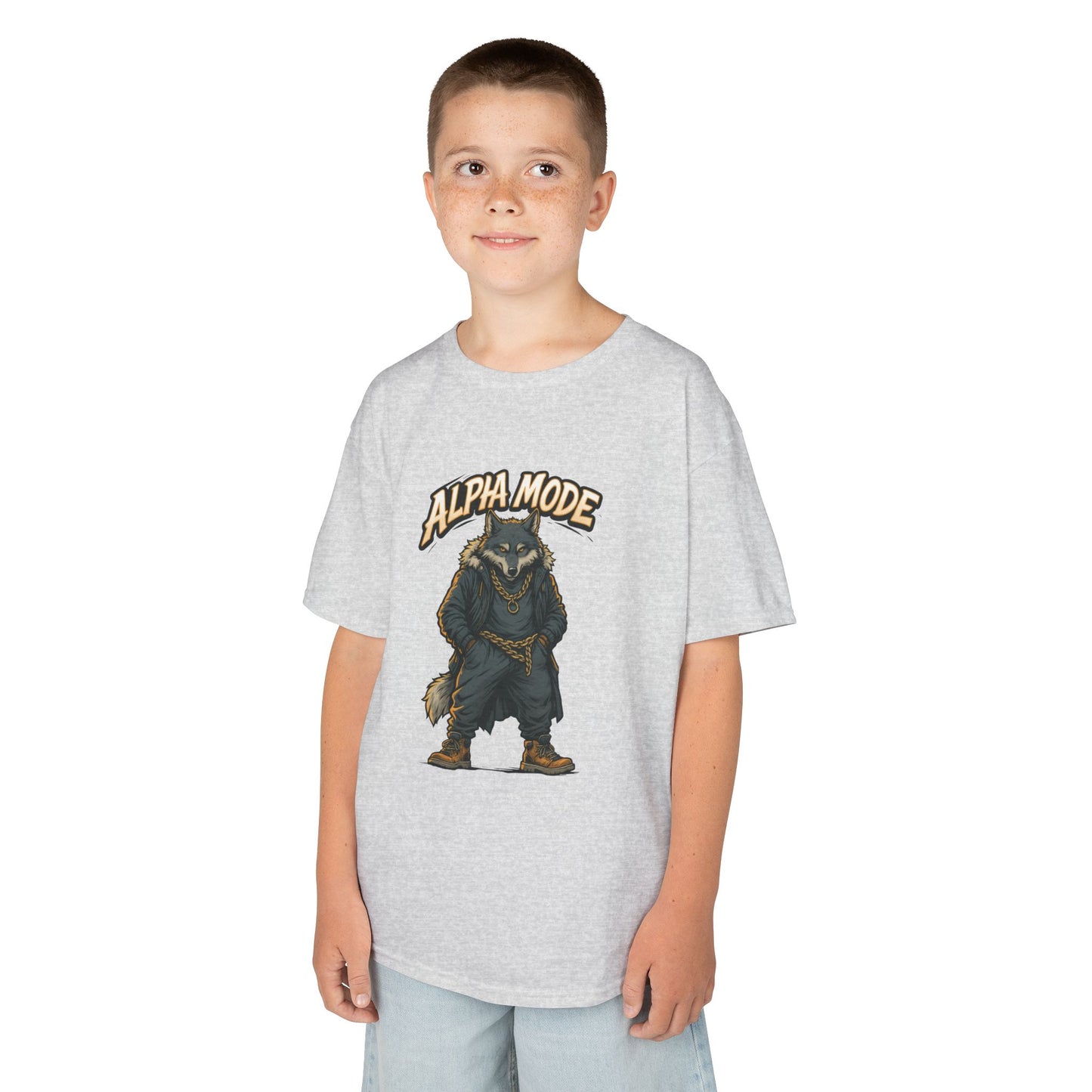 Alpha Mode Teen Wolf Shirt, Cool Youth Graphic Tee, Hip Hop Savage Wolf Tee, Graphic Kids Tee, Alpha Teen Streetwear, Wolf Gift for Teens