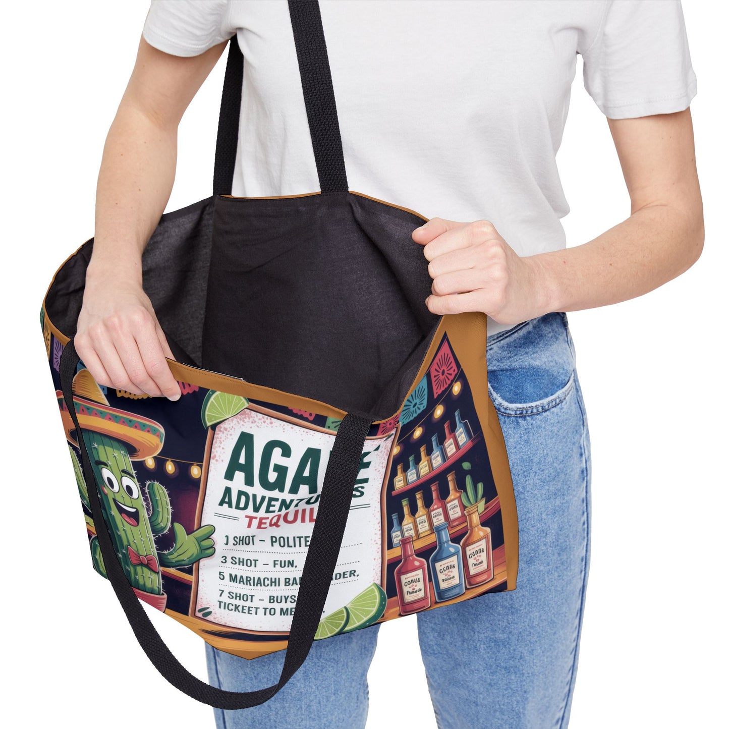 Vibrant Cactus Weekender Tote Bag for Travel & Fun, Summer Getaway Bag, Beach Day Tote, Festival Carryall, Tequila Lover Gift