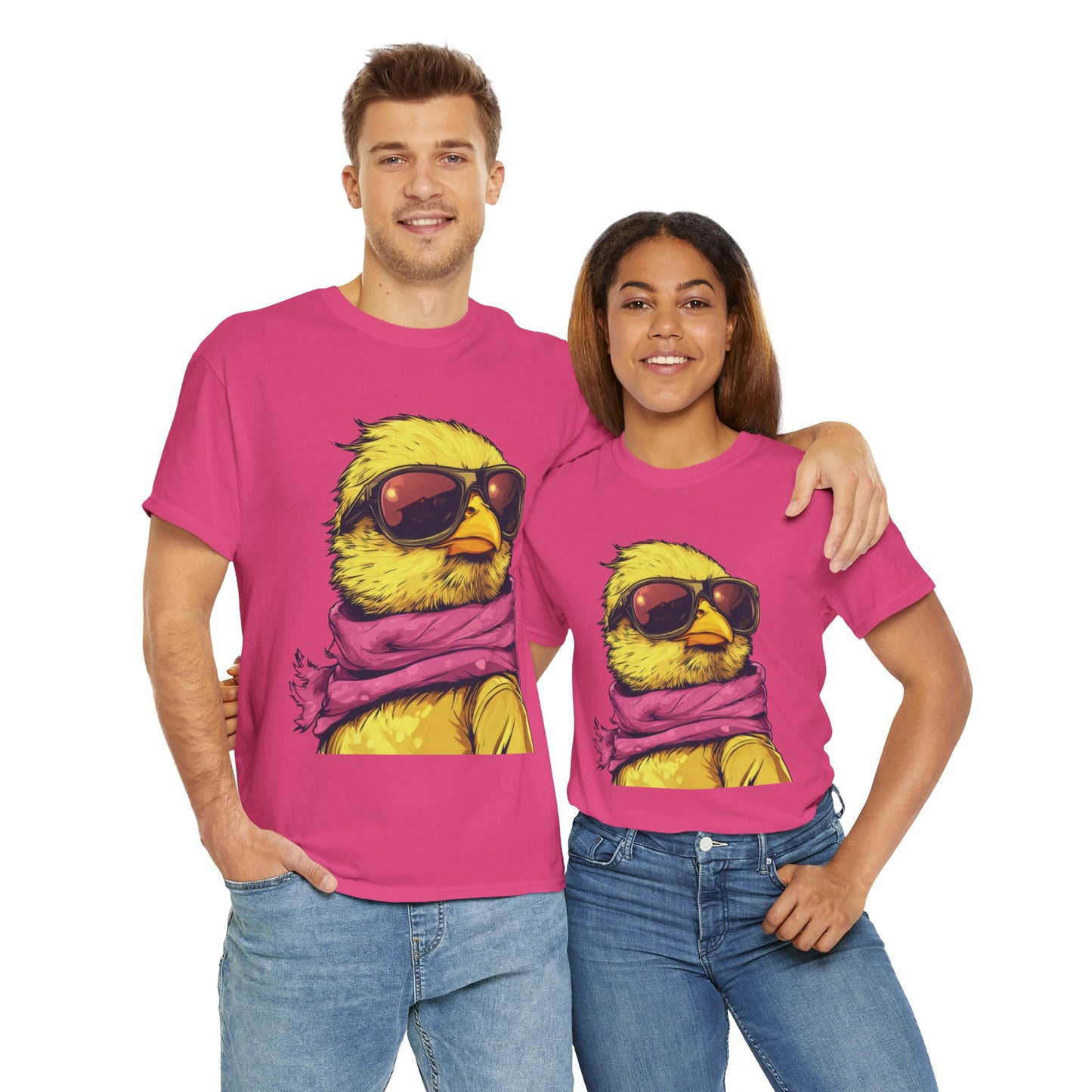Chic Cool Chick T-Shirt, Unisex Heavy Tee, Funny Animal Tee, Trend Chick Graphic T-Shirt Gift